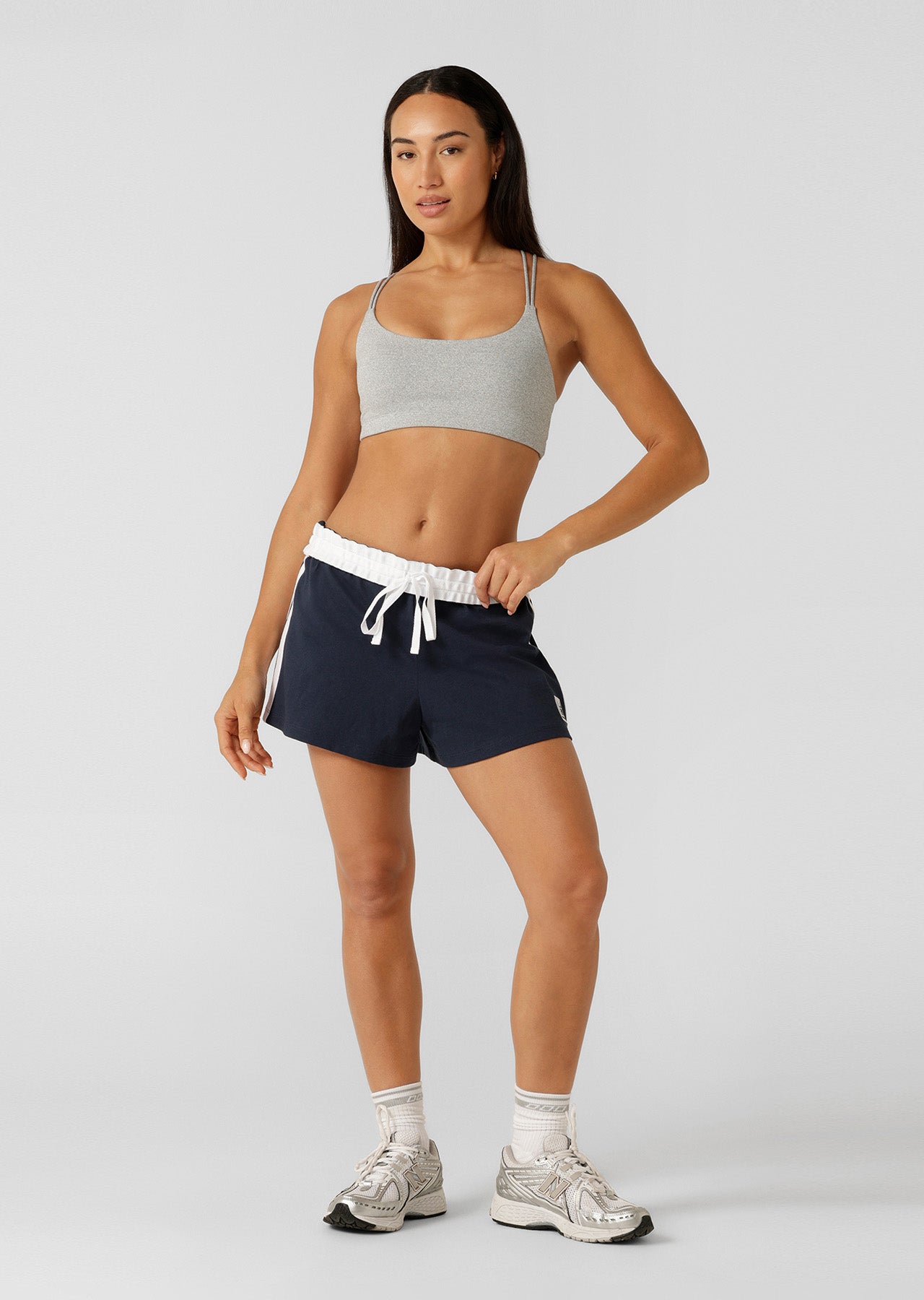 Lorna Jane Lotus Crop True Comfort Sports Bra - Grey Marl