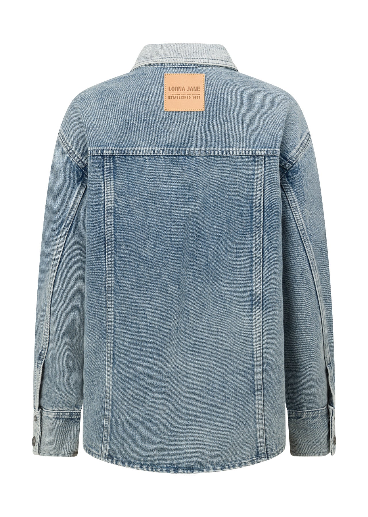 Lorna Jane Two Tone Denim Utility Jacket - Washed Denim