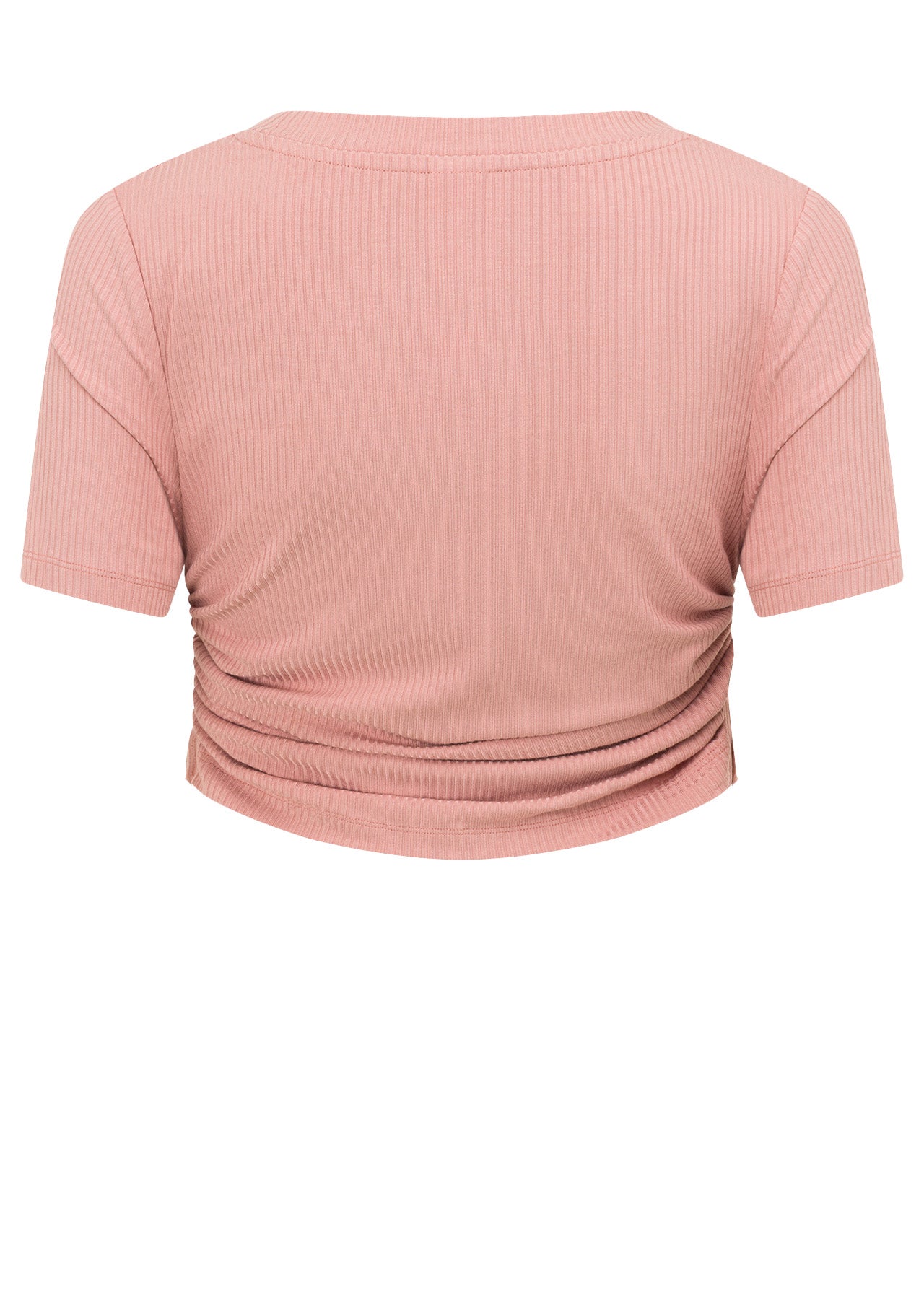 Lorna Jane Easy Adjust Rib Short Sleeve Top - Light Ash Rose