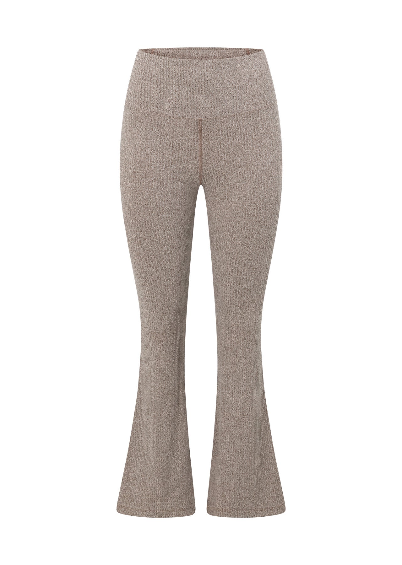 Lorna Jane Mindful Rib Full Length Flared Leggings - Bone Marl