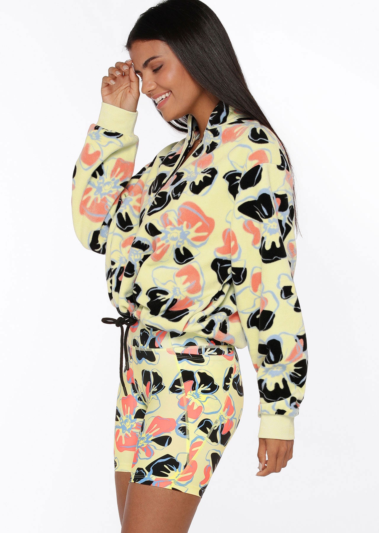 Lorna Jane Hibiscus Half Zip Polar Fleece - Hibiscus Print
