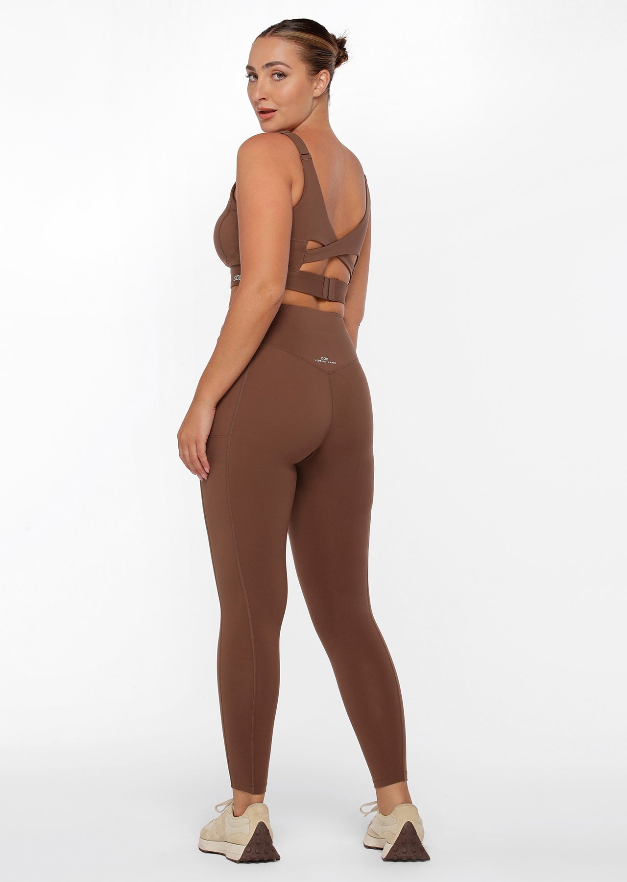 Lorna Jane No Chafe Phone Pocket Full Length Leggings - Chocolate