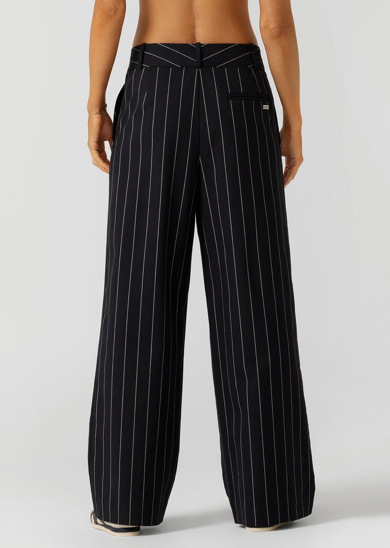Lorna Jane Retro Suit Pants - Midnight Blue Pinstripe