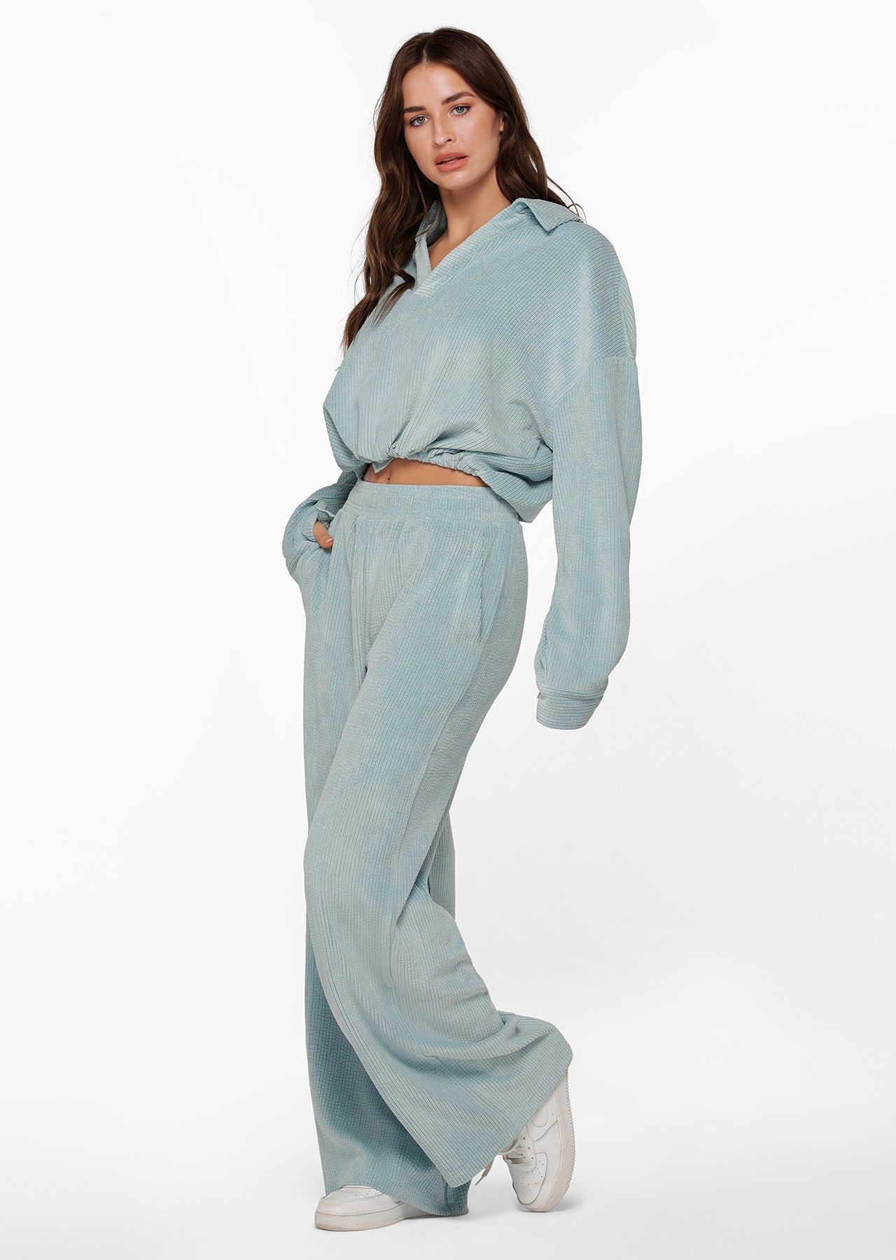 Lorna Jane Corduroy Full Length Lounge Pants - Arctic