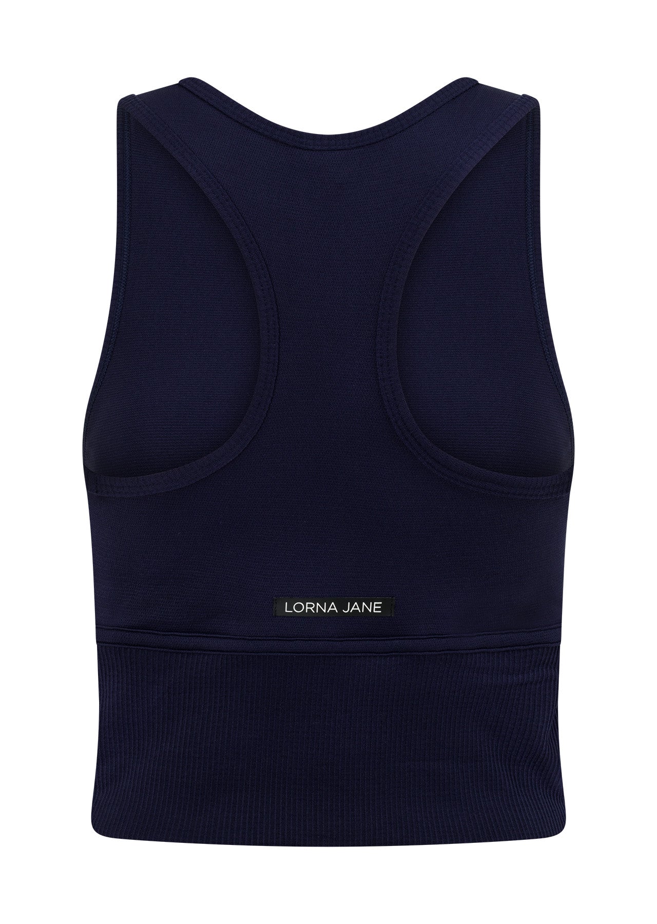 Lorna Jane Seamless Contour Cropped Tank - French Navy