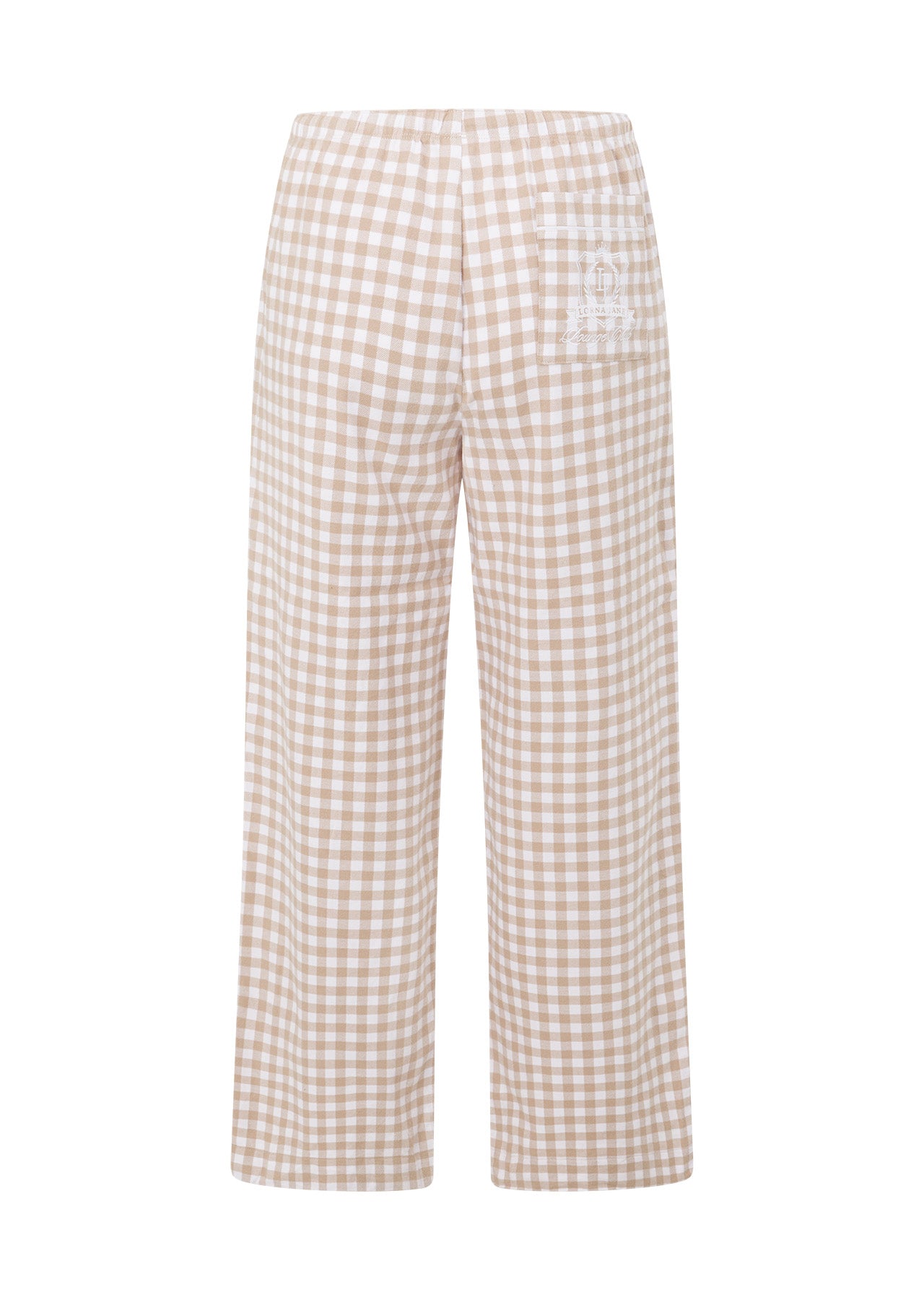 Lorna Jane Flannel Lounge Pants - Latte Check