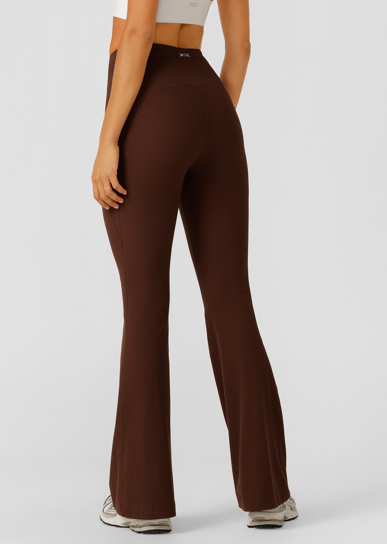 Lorna Jane Irresistible Stomach Support Rib Flared Leggings - Espresso
