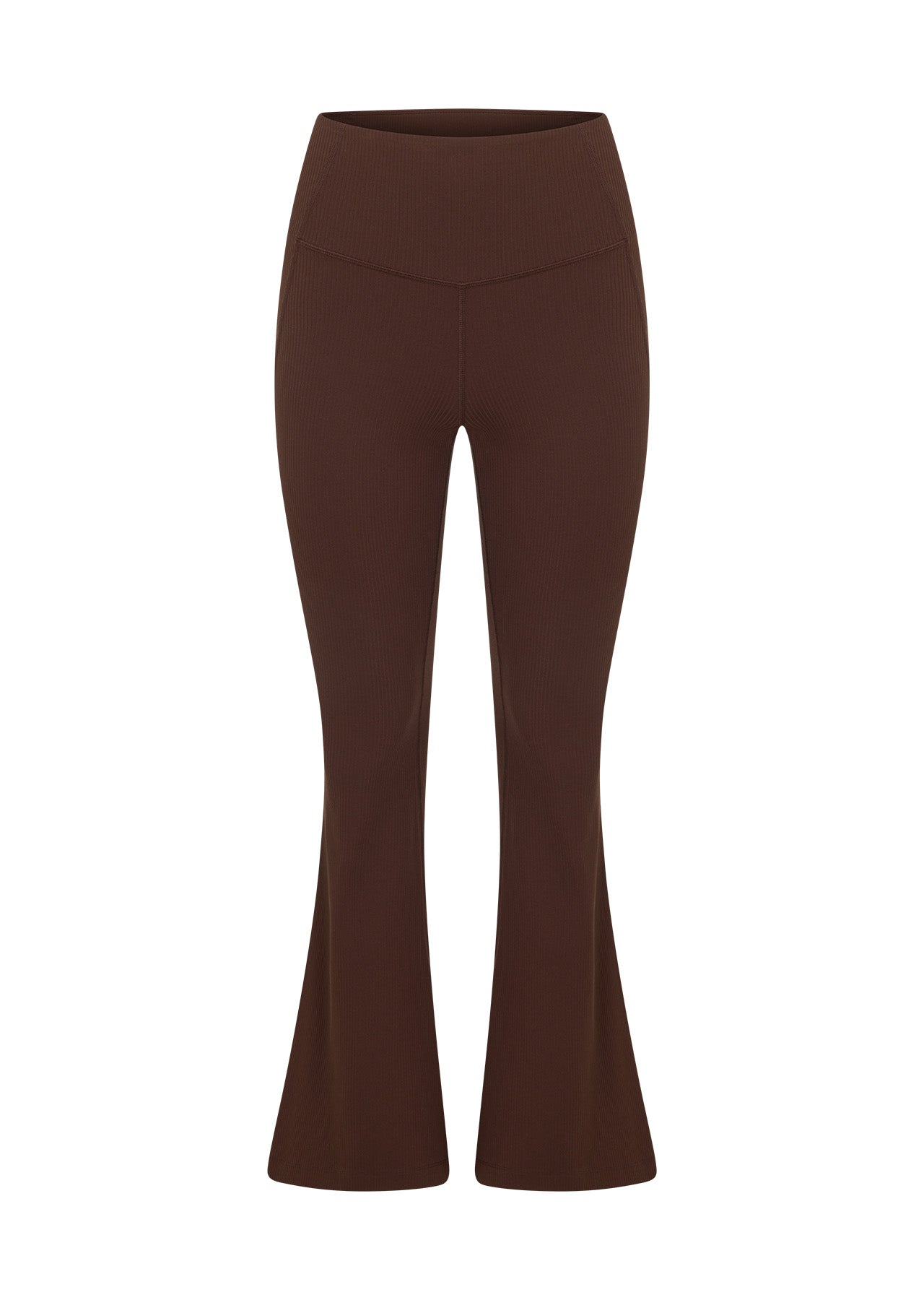 Lorna Jane Irresistible Stomach Support Rib Flared Leggings - Espresso