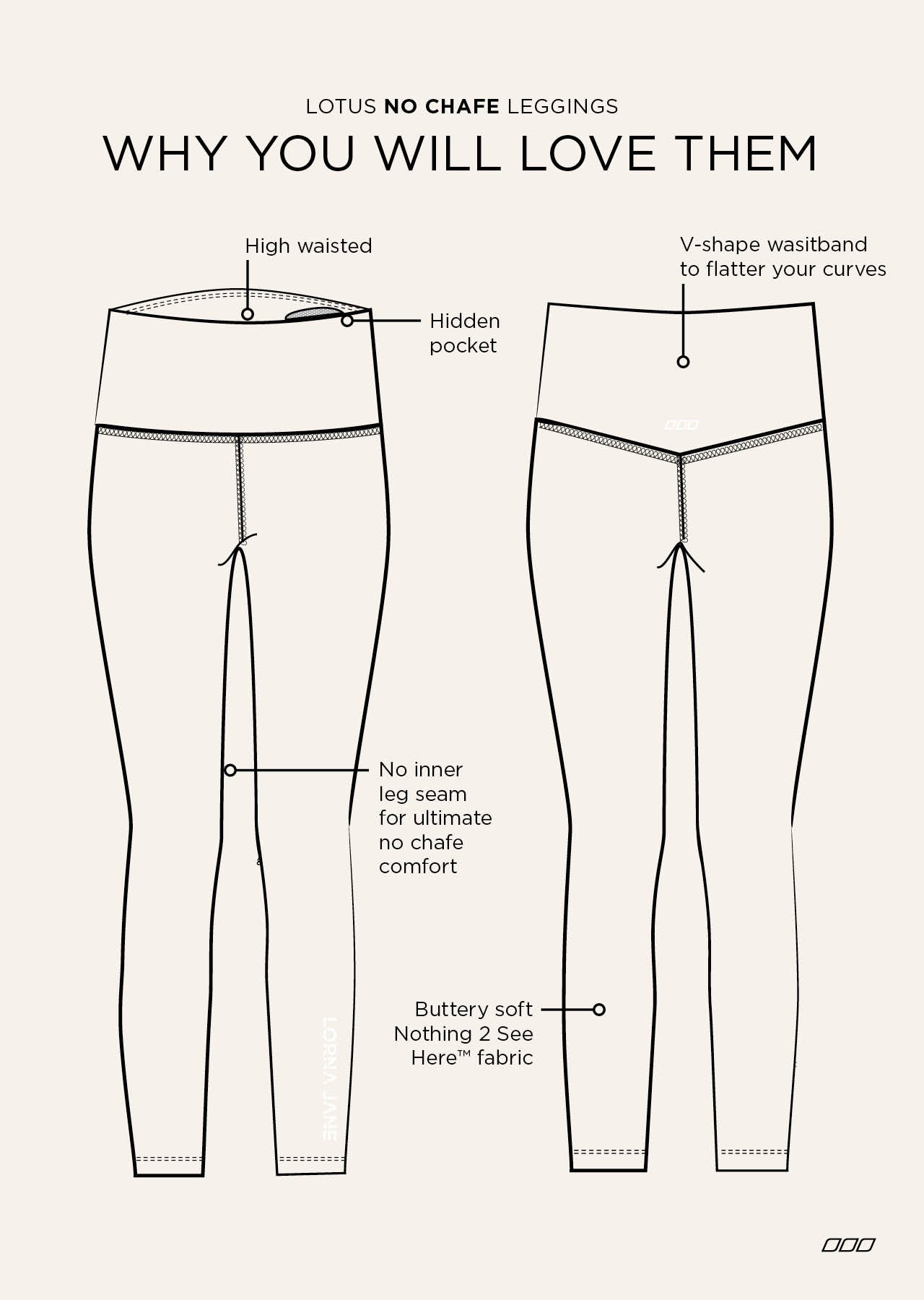 Lorna Jane Lotus No Chafe 21cm Bike Shorts - Black