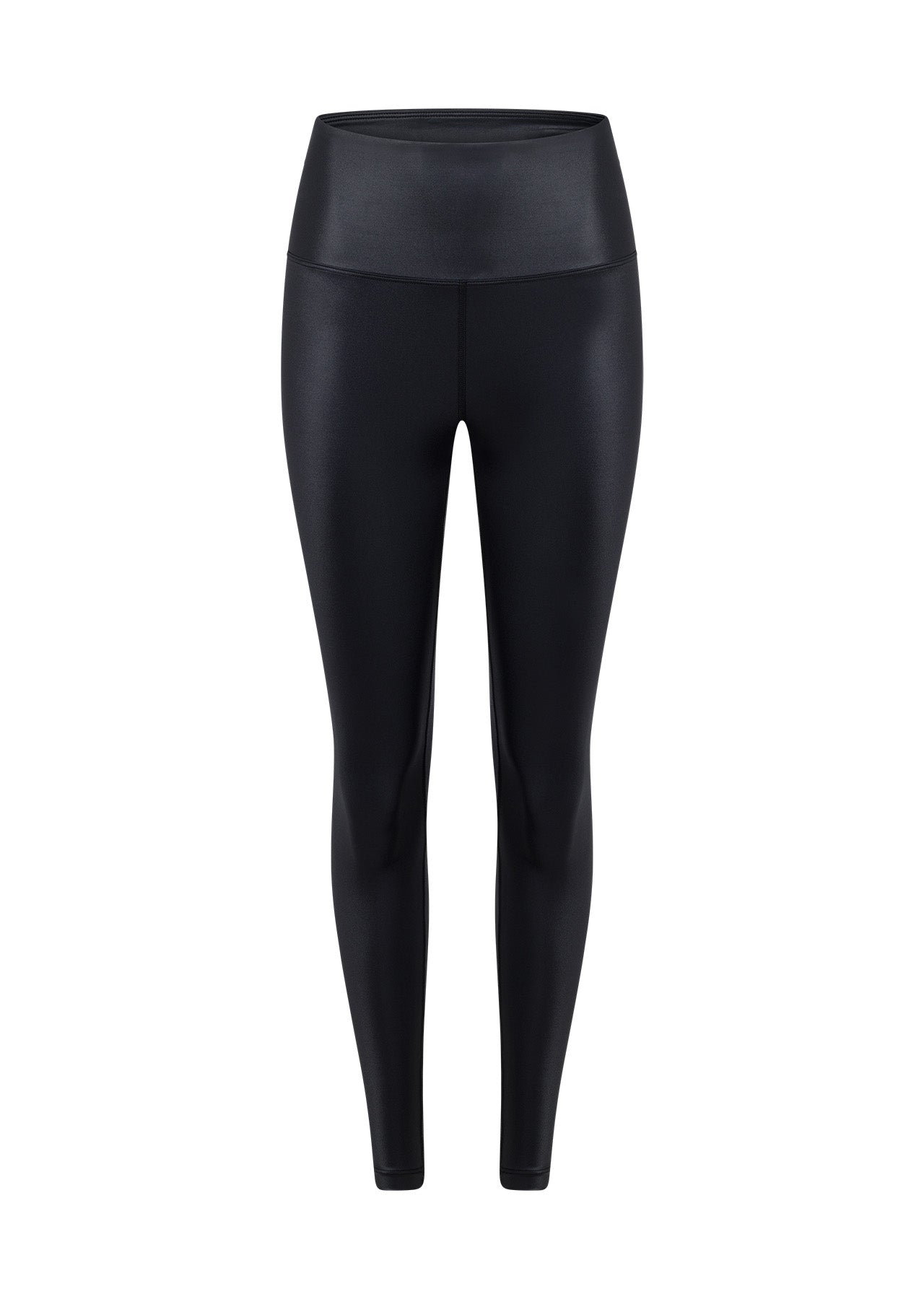 Lorna Jane Wet Look Full Length Leggings - Black