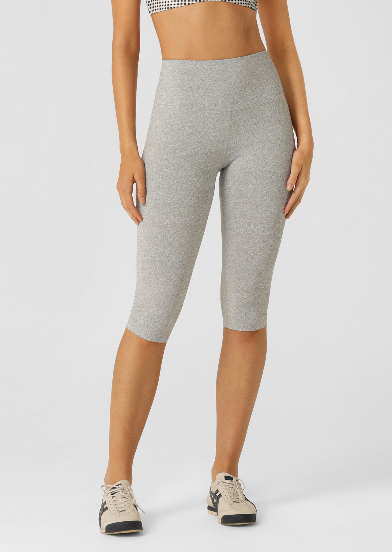 Lorna Jane True Comfort 3/4 Capri Leggings - Grey Marl