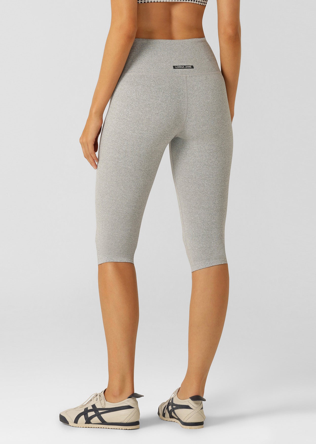 Lorna Jane True Comfort 3/4 Capri Leggings - Grey Marl