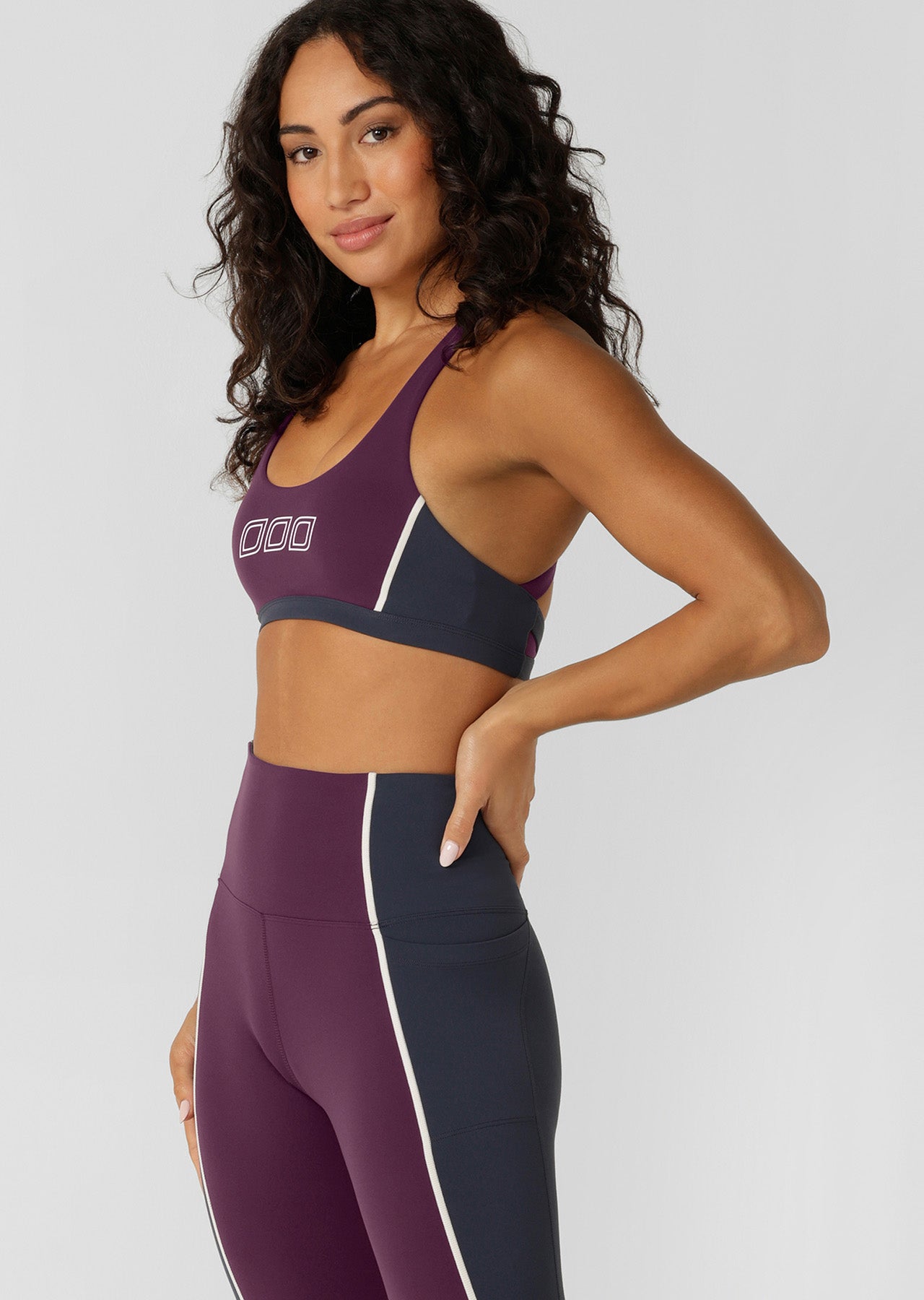 Lorna Jane Qualifier High Support Sports Bra - Dark Grape