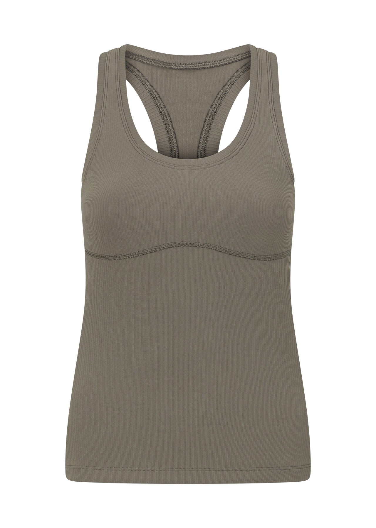 Lorna Jane Speed Circuit Active Rib Tank - Khaki Haze