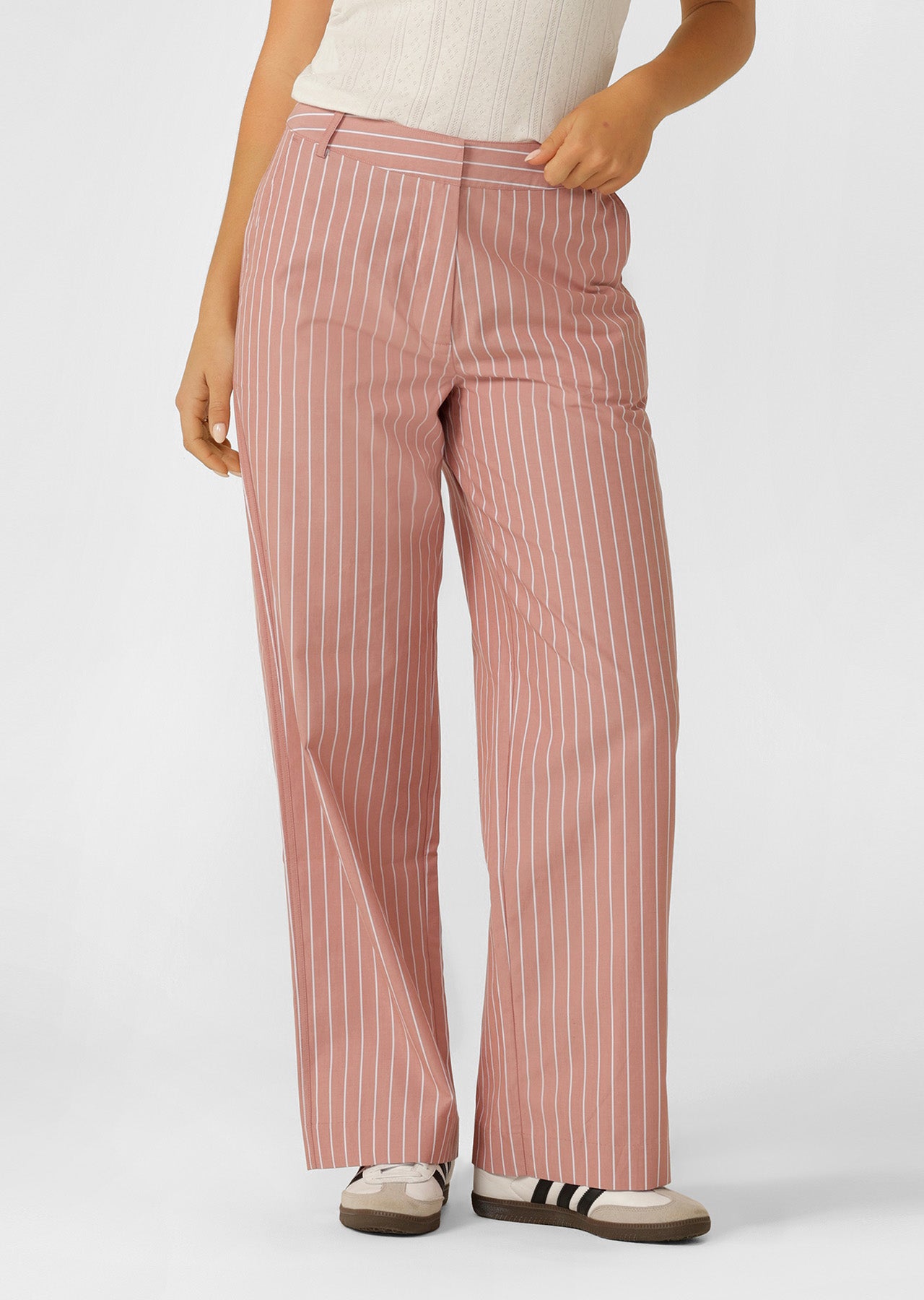 Lorna Jane Heritage Club Pinstripe Pants - Ash Rose Pinstripe