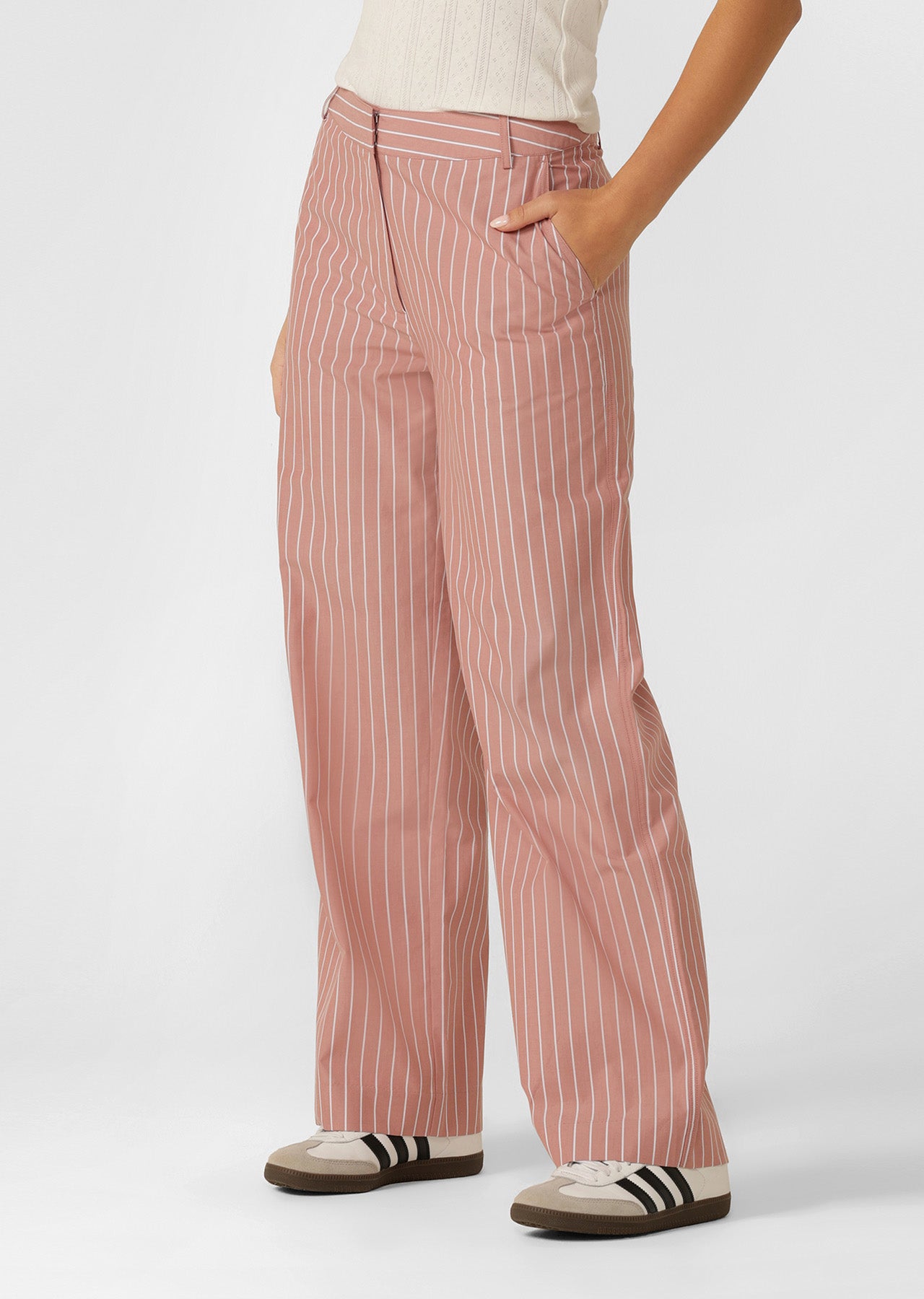 Lorna Jane Heritage Club Pinstripe Pants - Ash Rose Pinstripe
