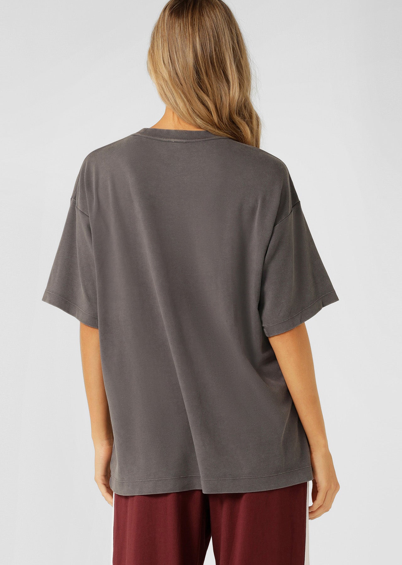 Lorna Jane LJ With Love Boyfriend T-Shirt - Washed Titanium