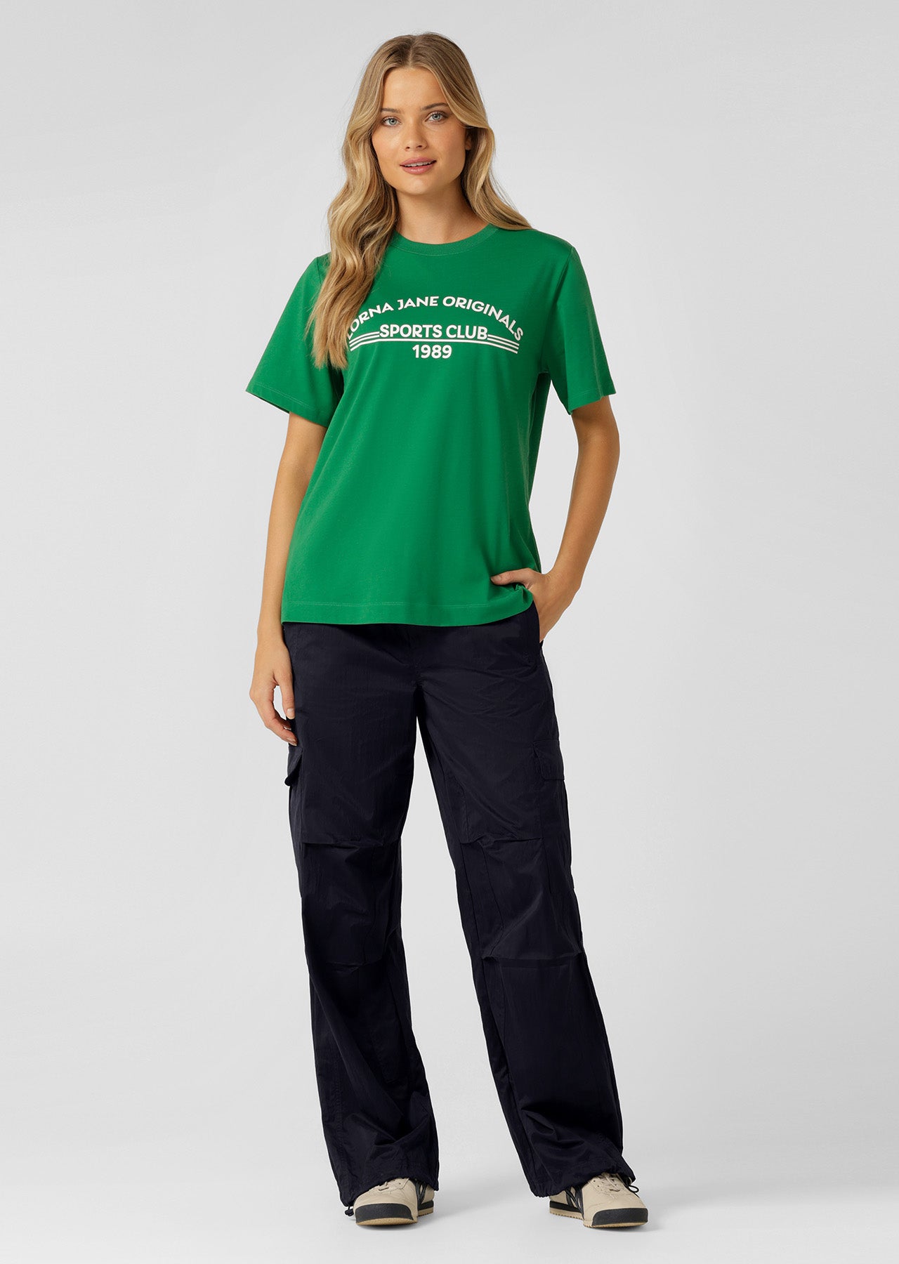 Lorna Jane Retro Sports Club Relaxed T-shirt - Golf Green