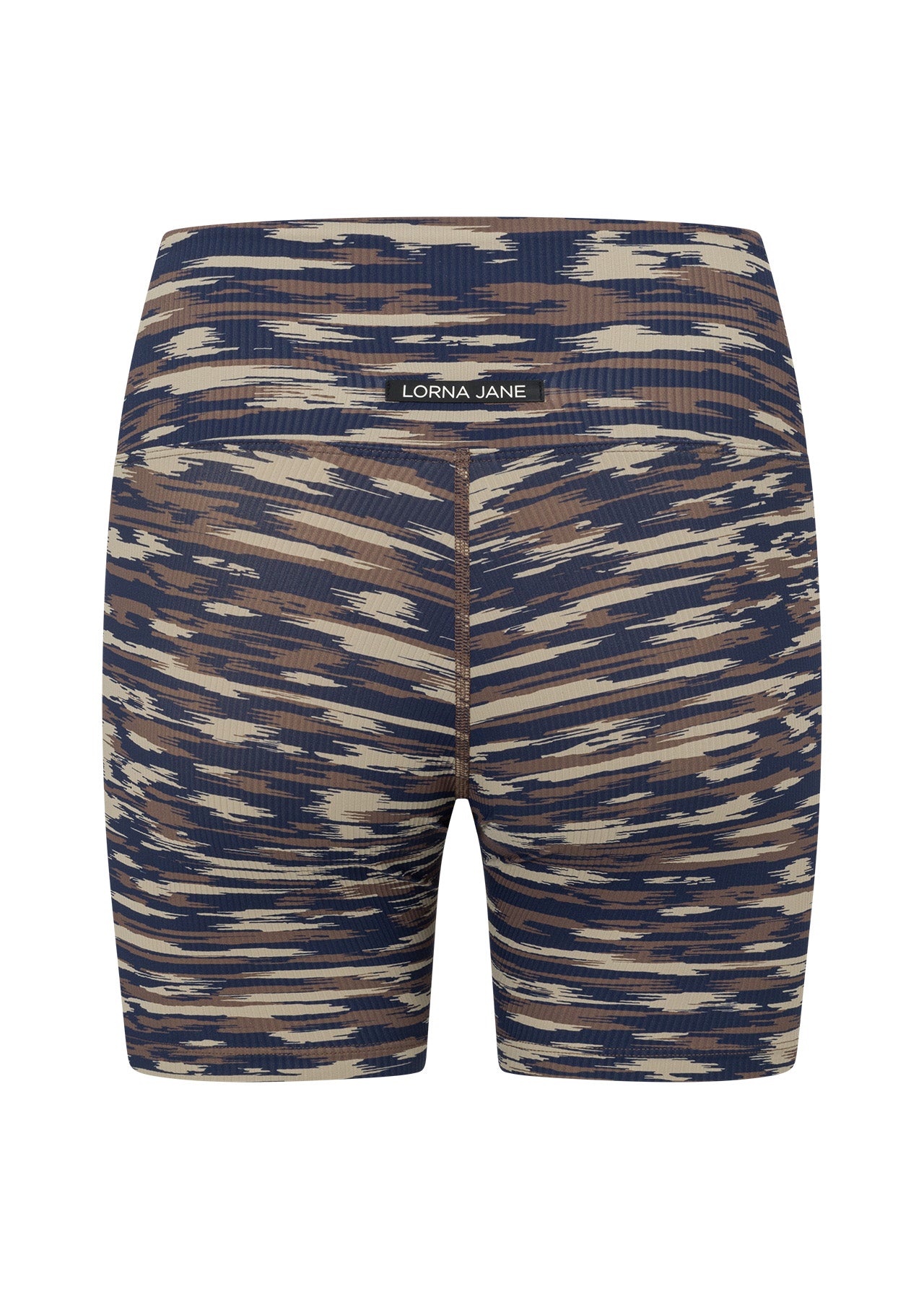 Lorna Jane Zen Rib Bike Shorts - Zen Stripe Print