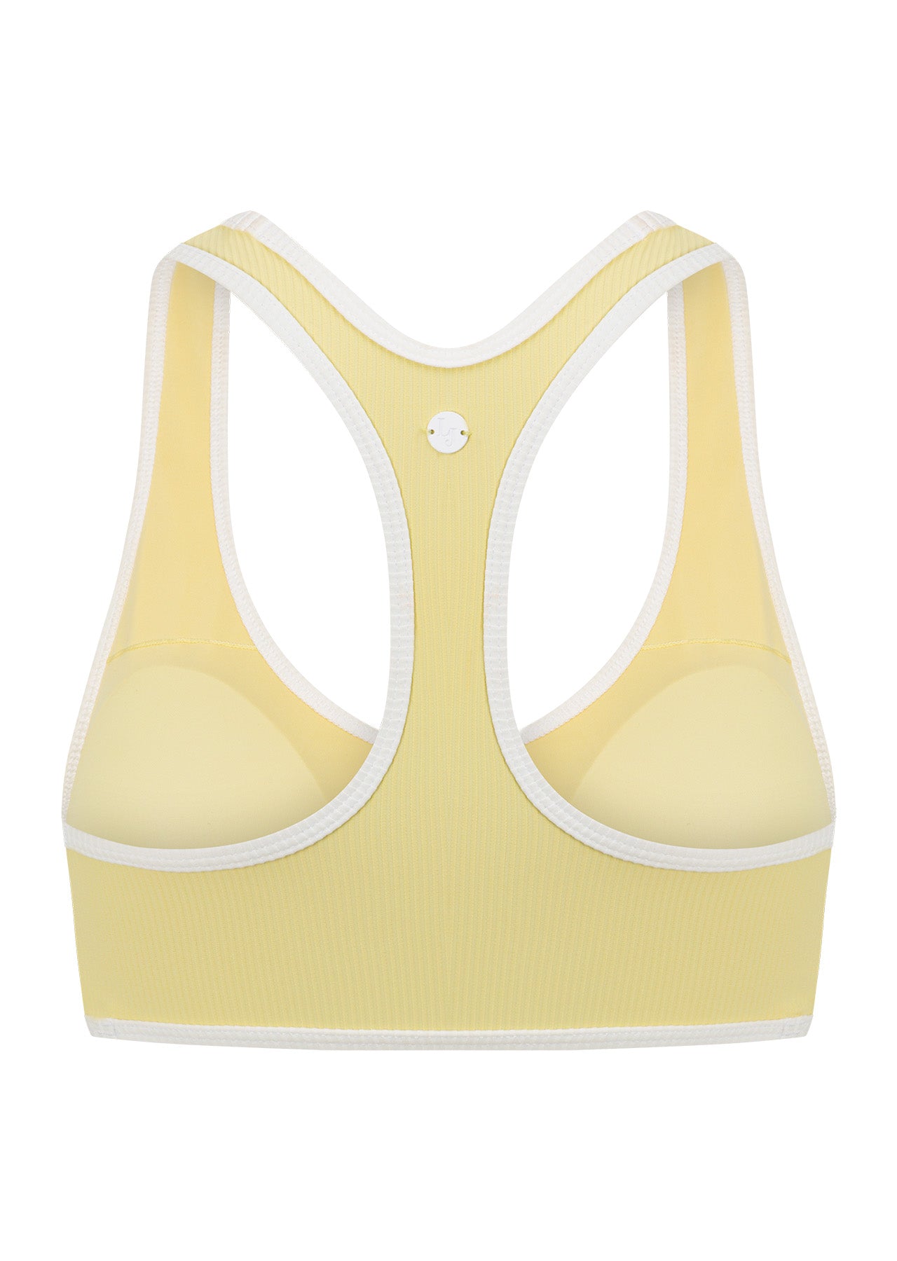 Lorna Jane Camp Cove Rib Sports Bra - Lemon Cream
