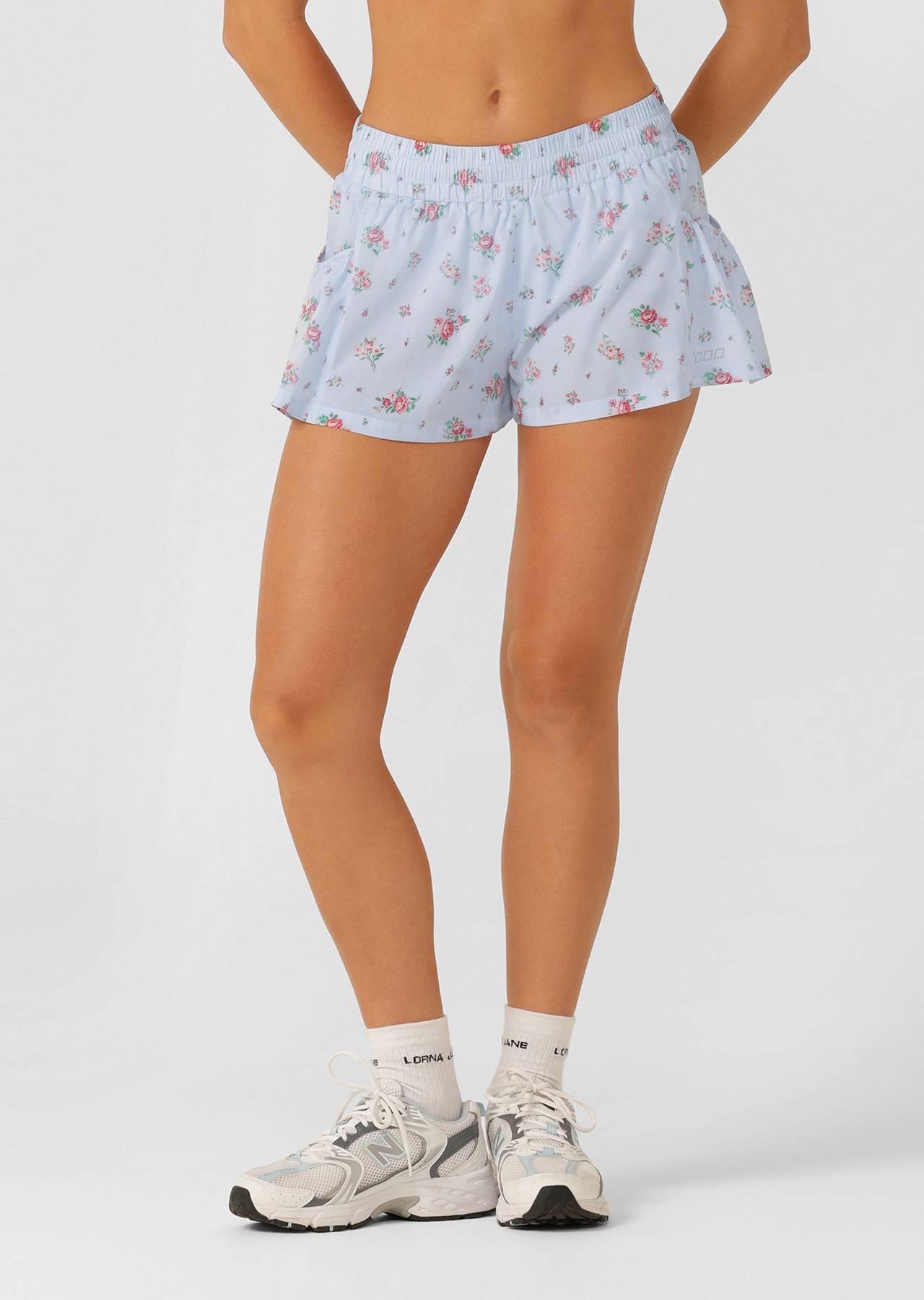 Lorna Jane Blueberry Rose Run Shorts - Blueberry Rose Print