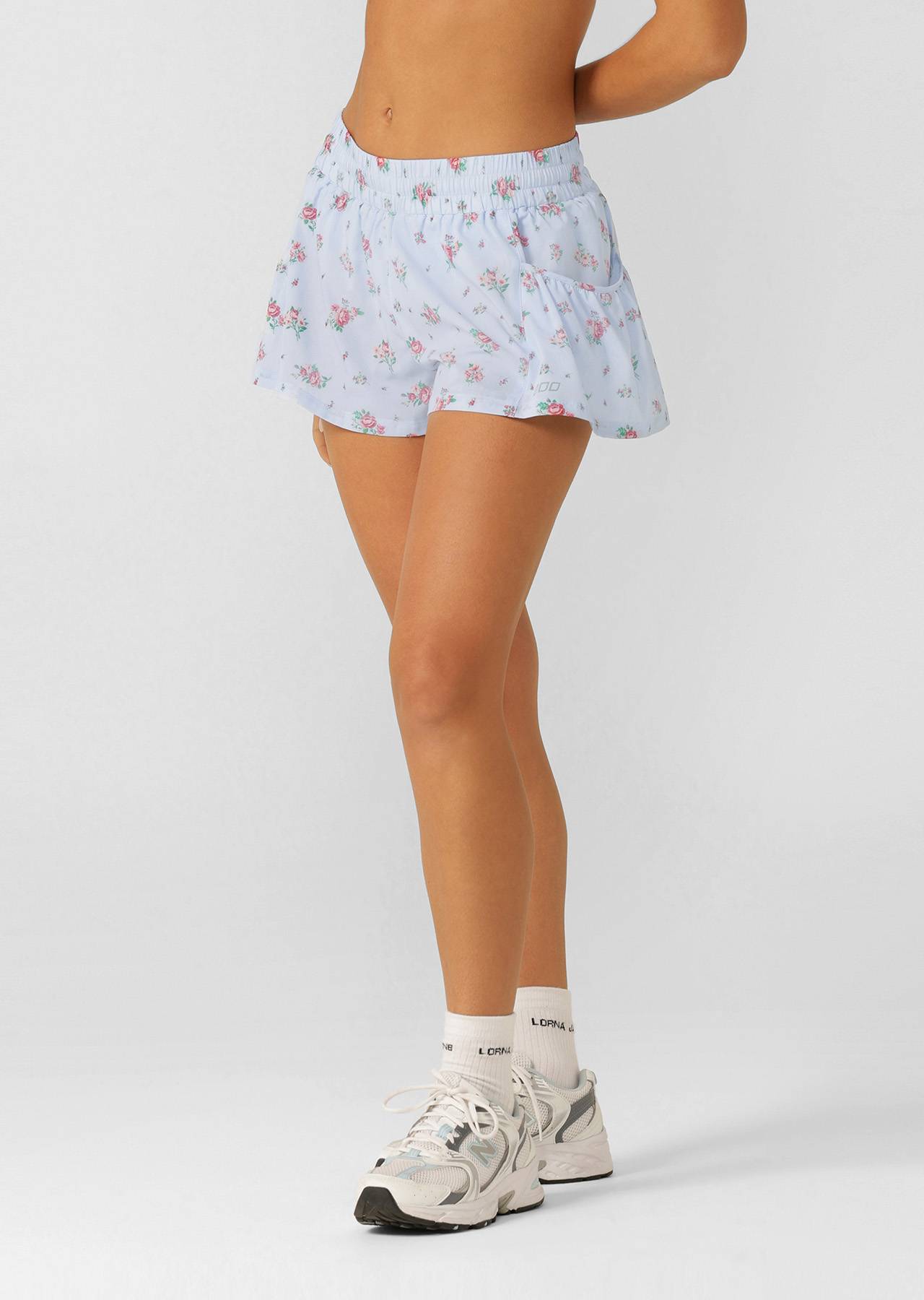 Lorna Jane Blueberry Rose Run Shorts - Blueberry Rose Print