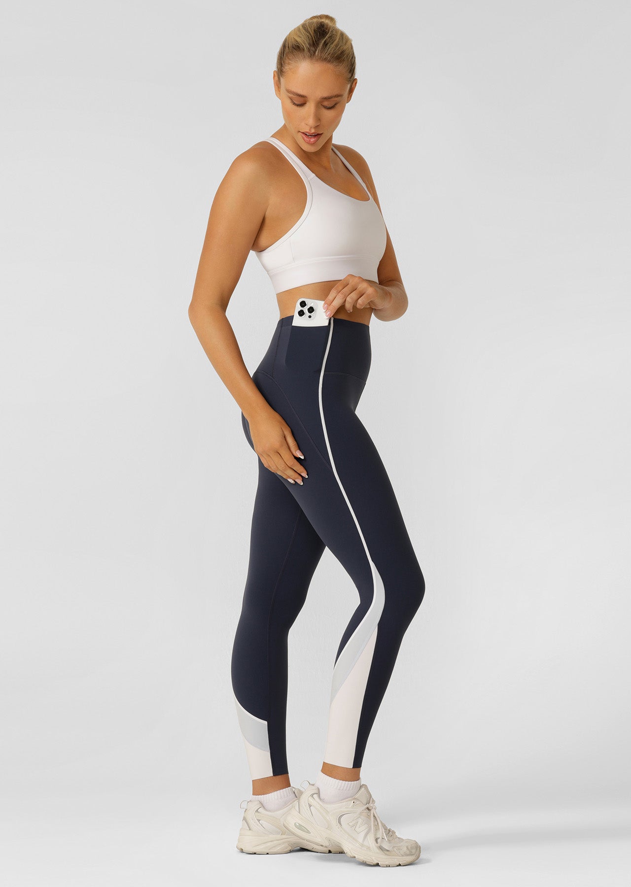 Lorna Jane Advantage Ankle Biter Leggings - Platinum Navy