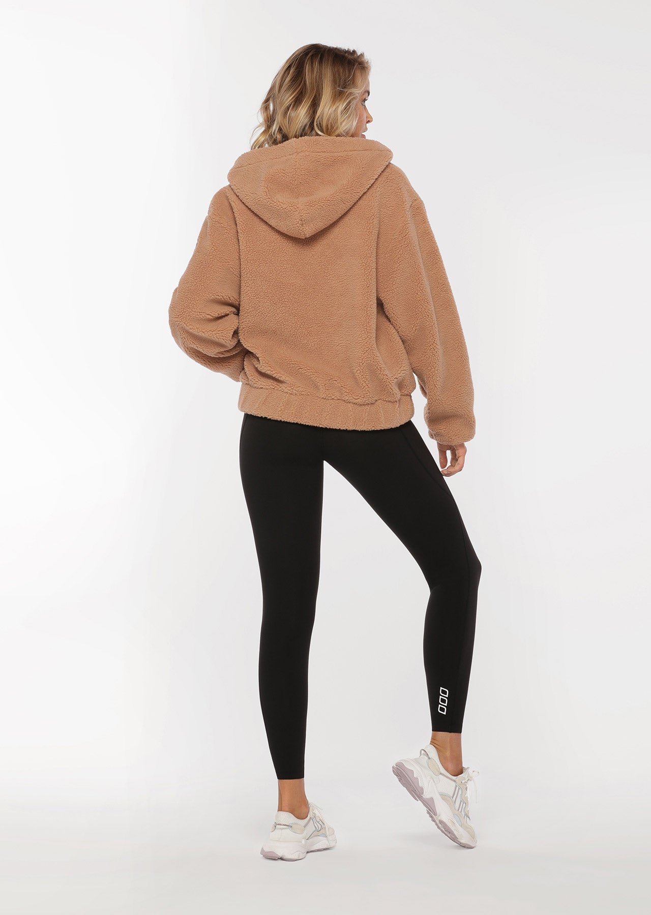 Lorna Jane Cosy Sherpa Jacket - Light Biscuit