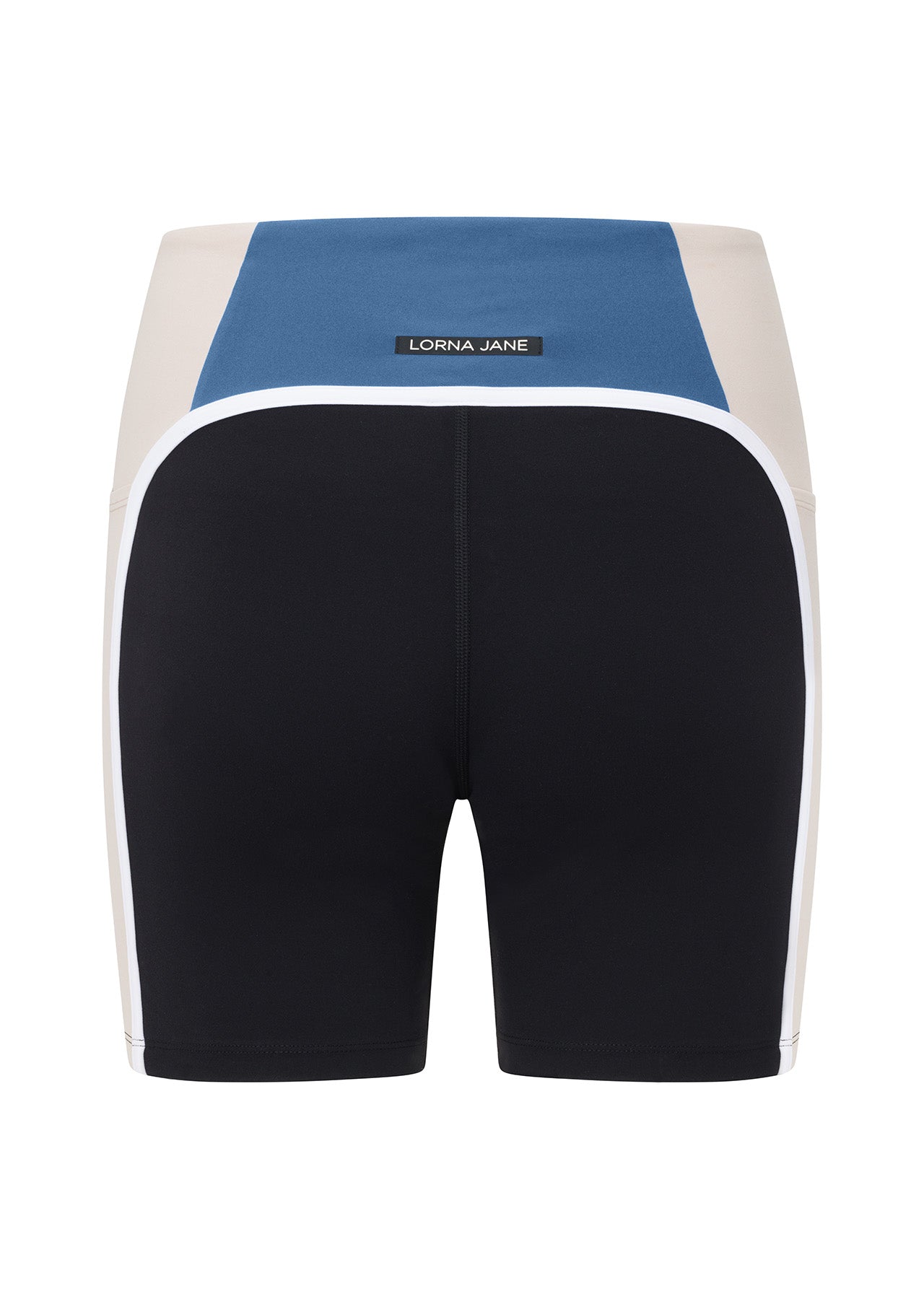 Lorna Jane HIIT No Ride Phone Pocket Bike Shorts - Off White