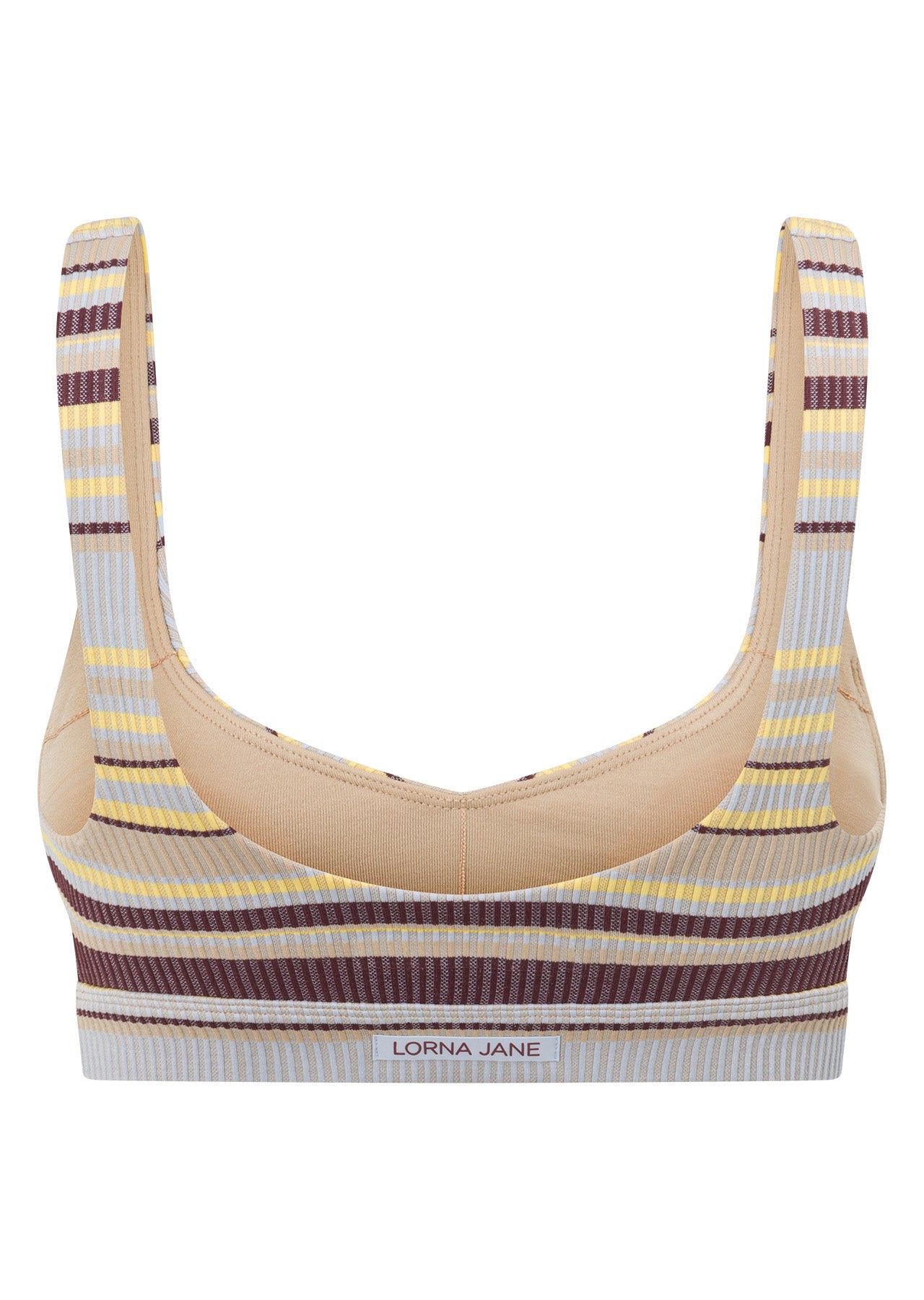 Lorna Jane Sunset Stripe Seamless Bralette - Sunset Stripe