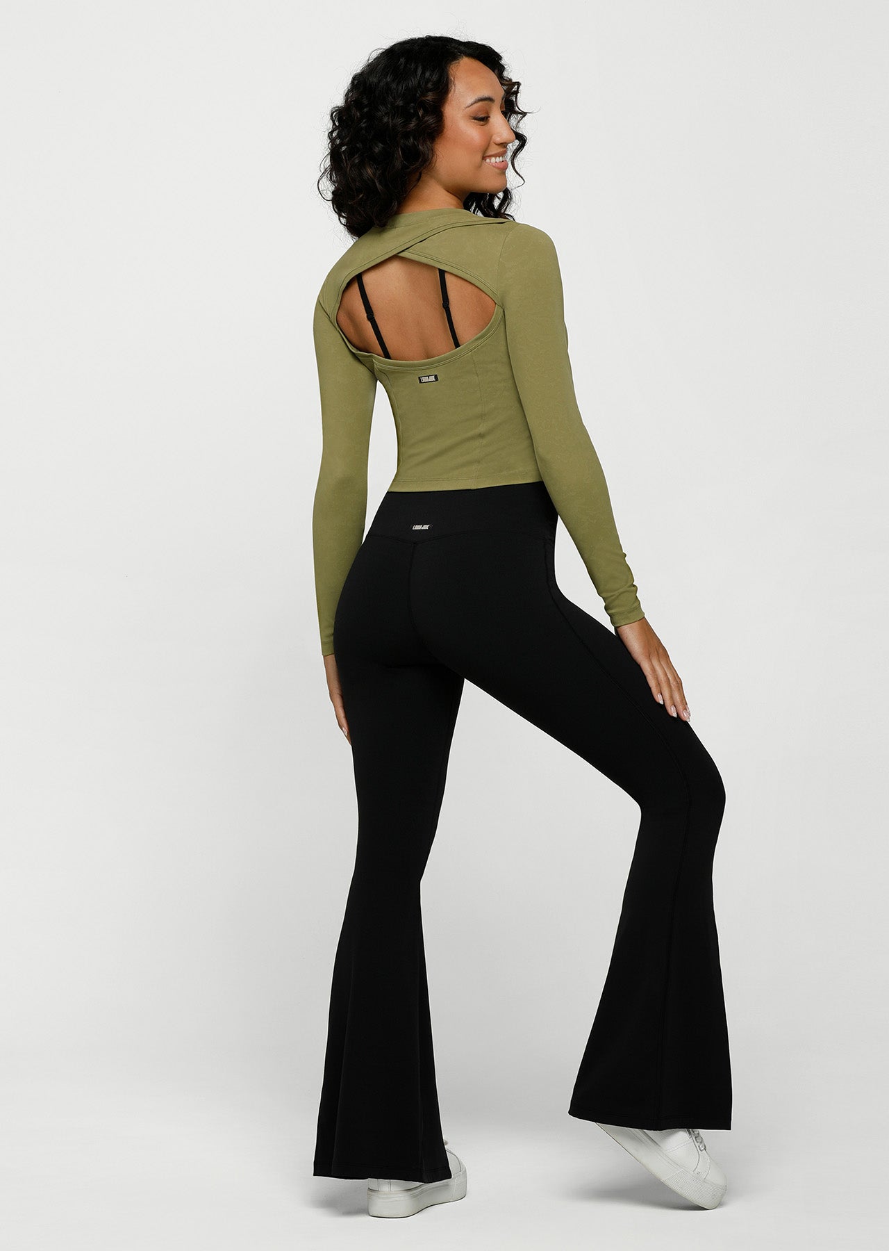 Lorna Jane Elements Long Sleeve Top - Washed Olive
