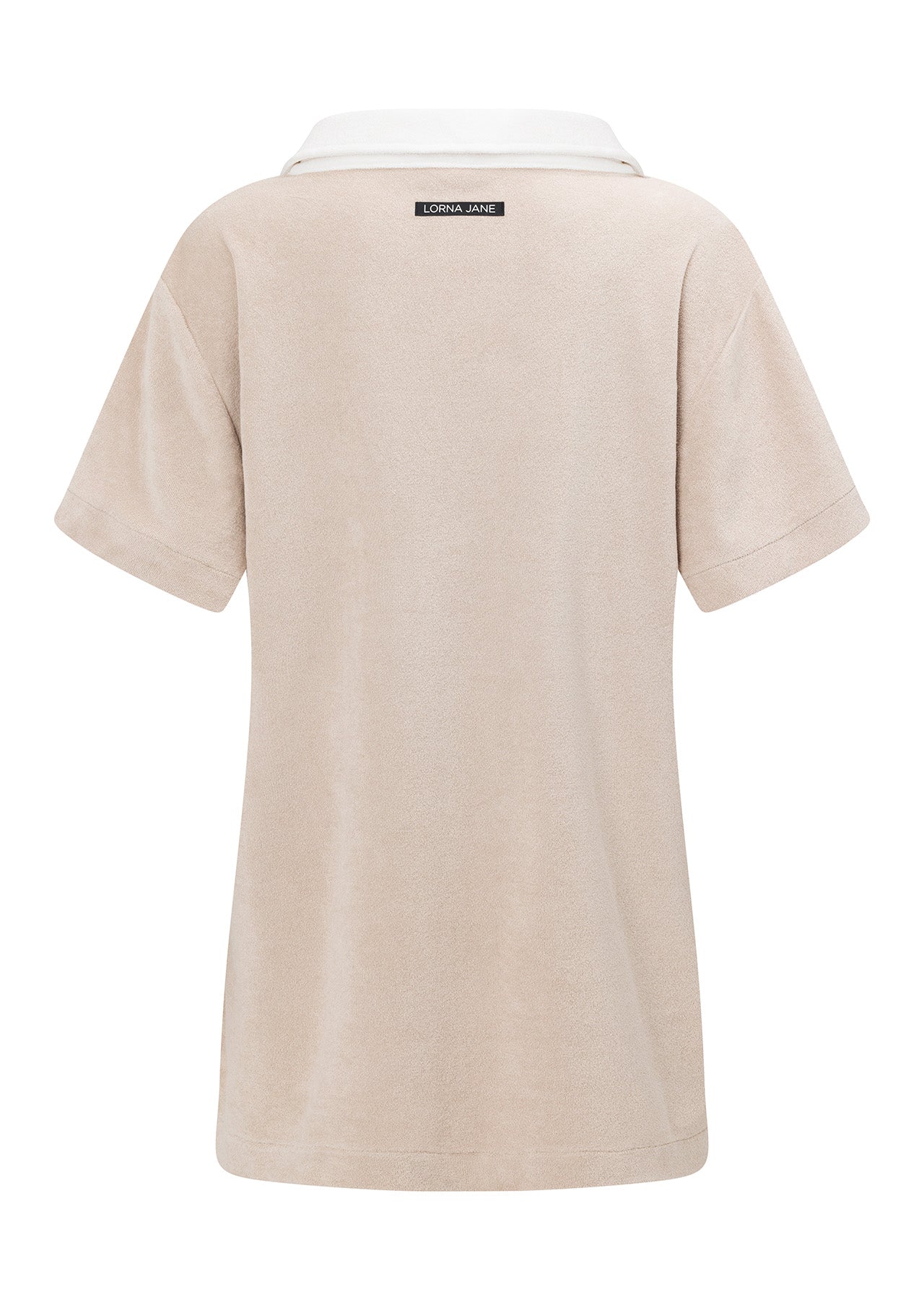 Lorna Jane Terry Towelling Mini Polo Dress - Off White