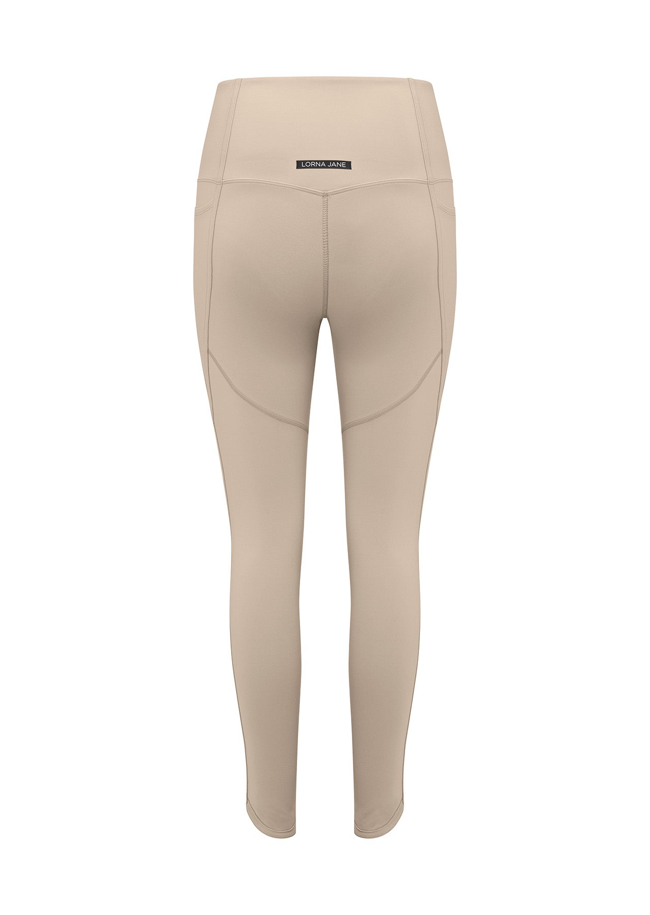 Lorna Jane Hi-Fold Booty Ankle Biter Leggings - Off White