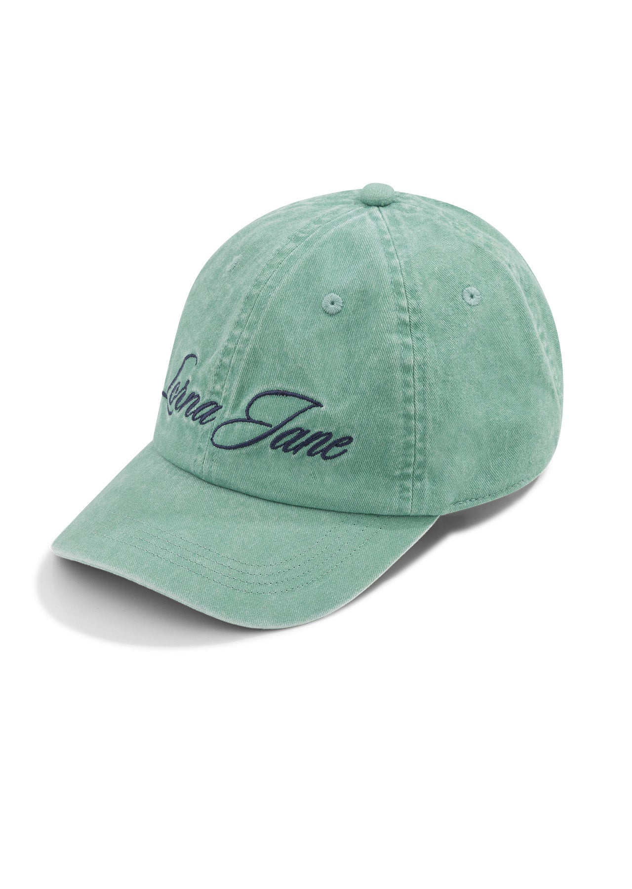 Lorna Jane Heritage Washed Logo Cap - Washed Green Juice