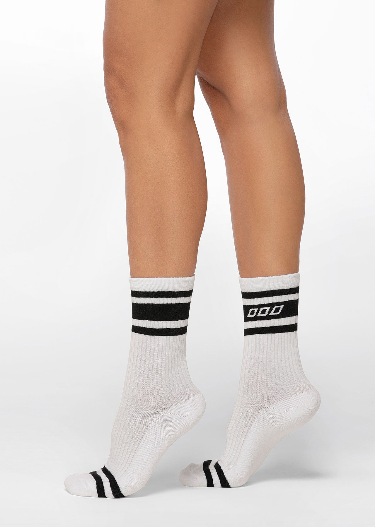 Lorna Jane LJ Retro Crew Socks - White/Black