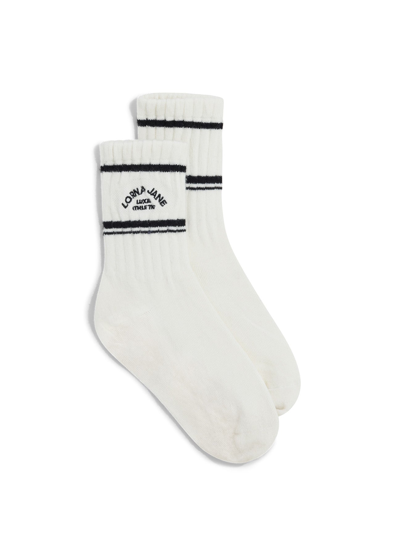 Lorna Jane Lotus Limited Edition Quarter Crew Socks - Porcelain