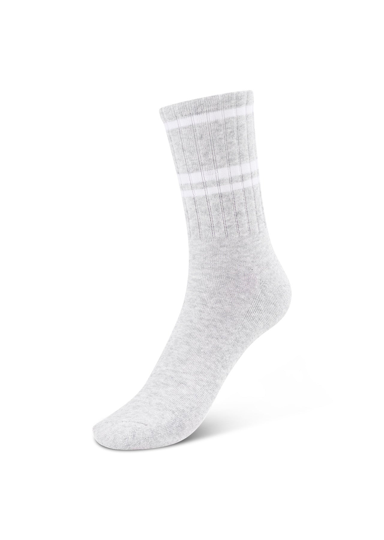 Lorna Jane Lotus Crew Socks - Grey Marl
