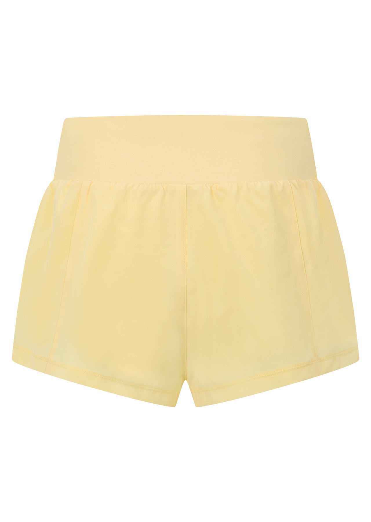 Lorna Jane Amy Stretch & Stride Pocket Run Shorts - Lemon Cream