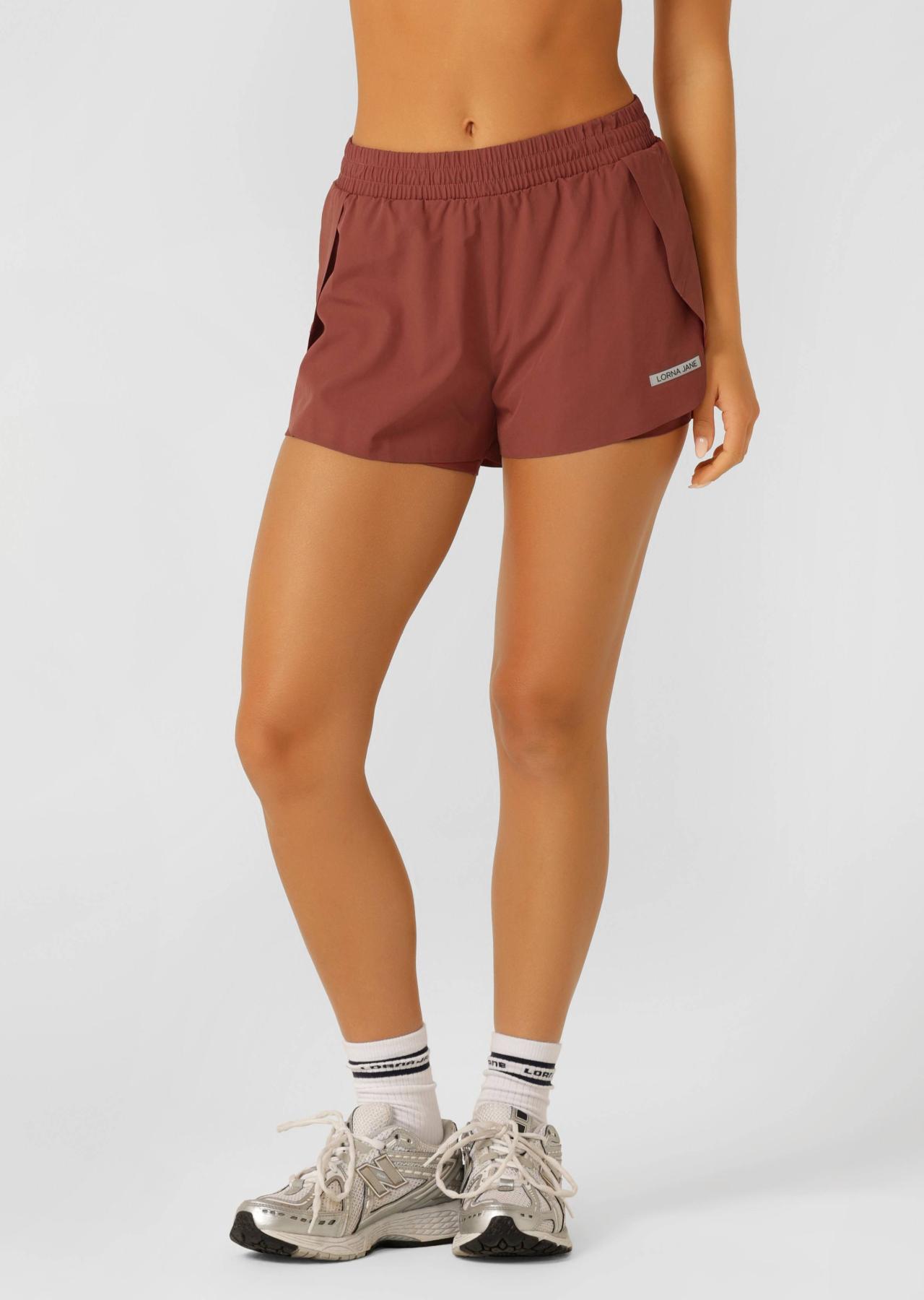 Lorna Jane Lightspeed Phone Pocket Run Shorts - Spice
