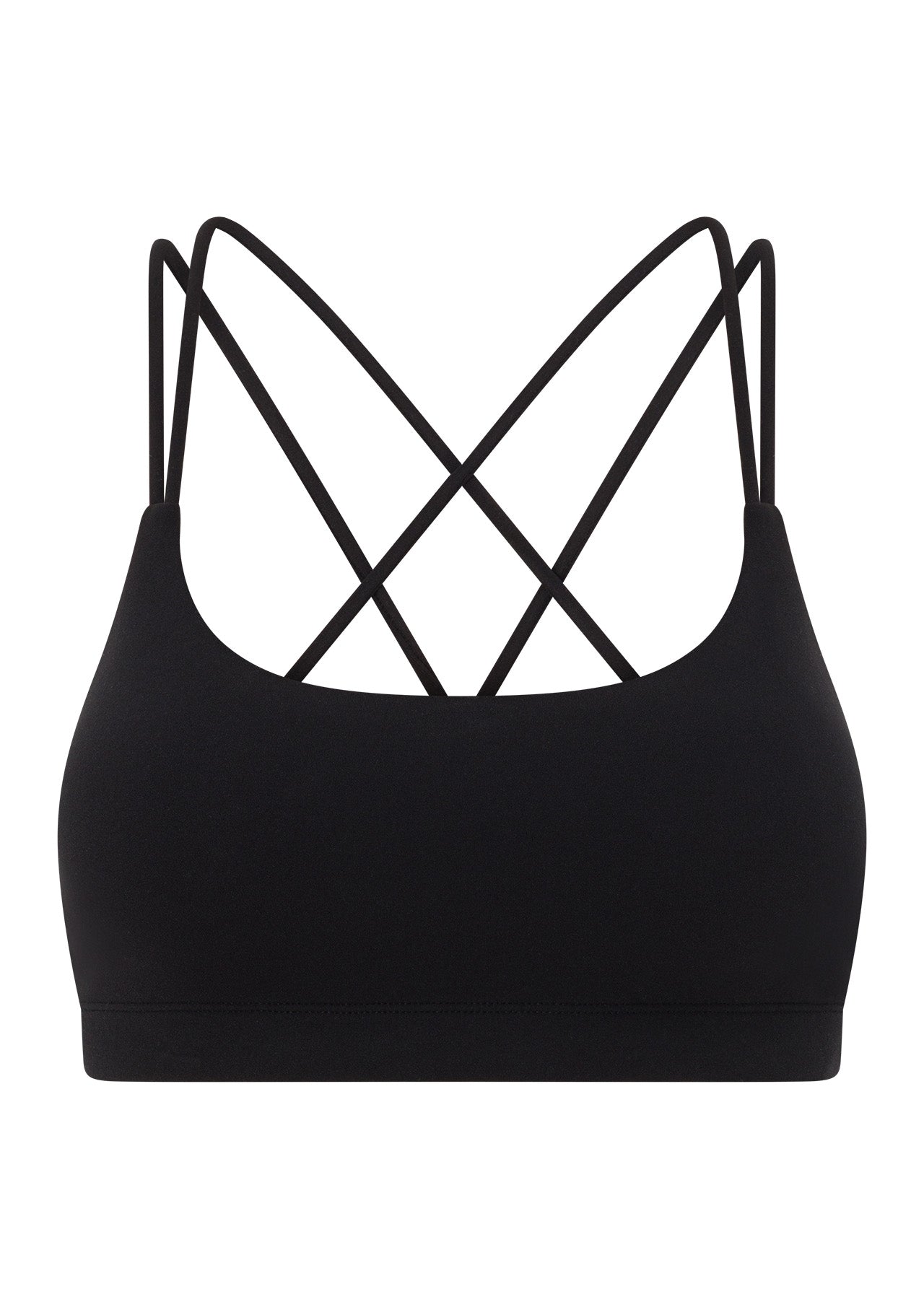 Lorna Jane Lotus Cropped Sports Bra - Recycled Black