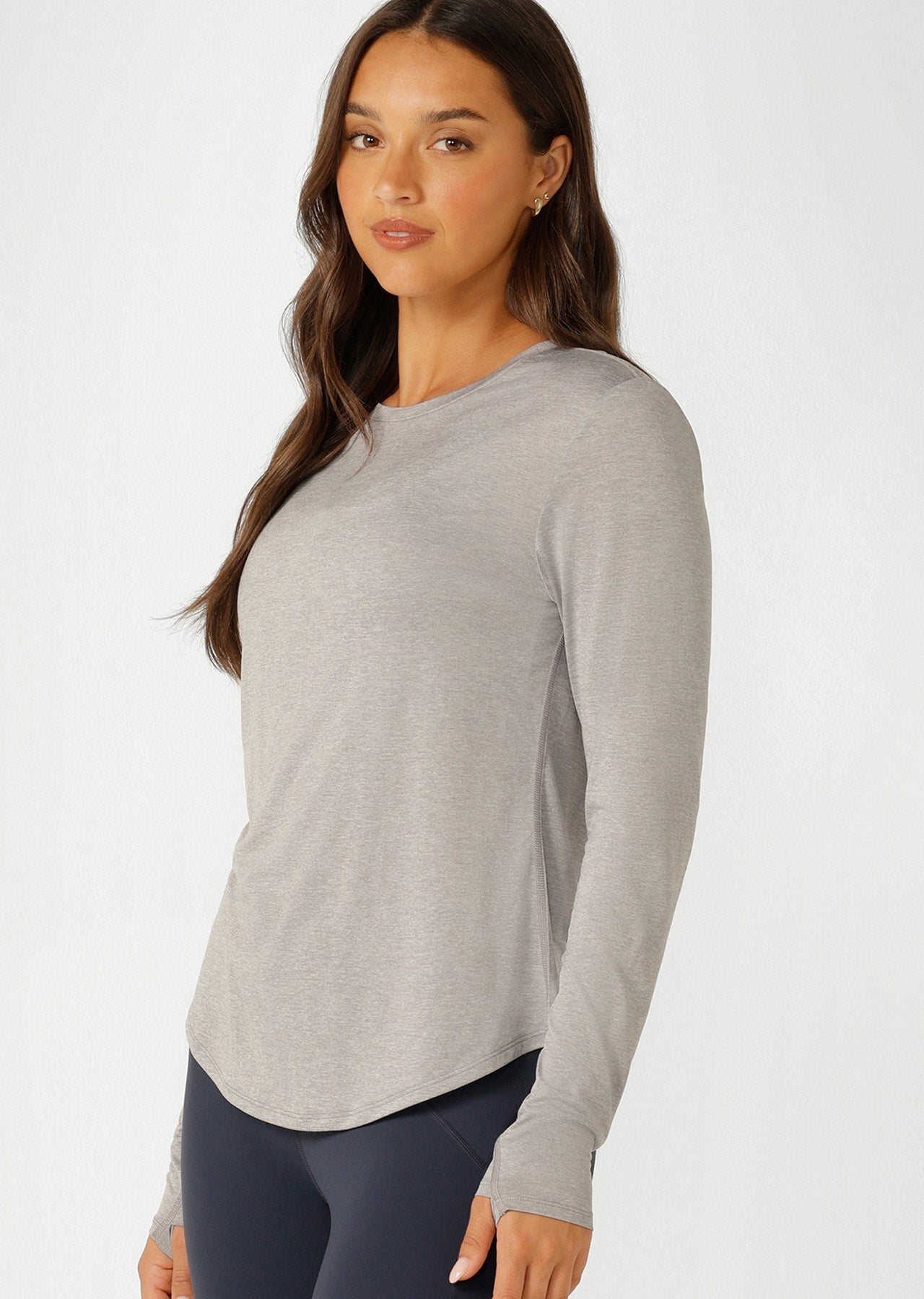 Lorna Jane Amy Dynamic Active Long Sleeve Top - Grey Marl