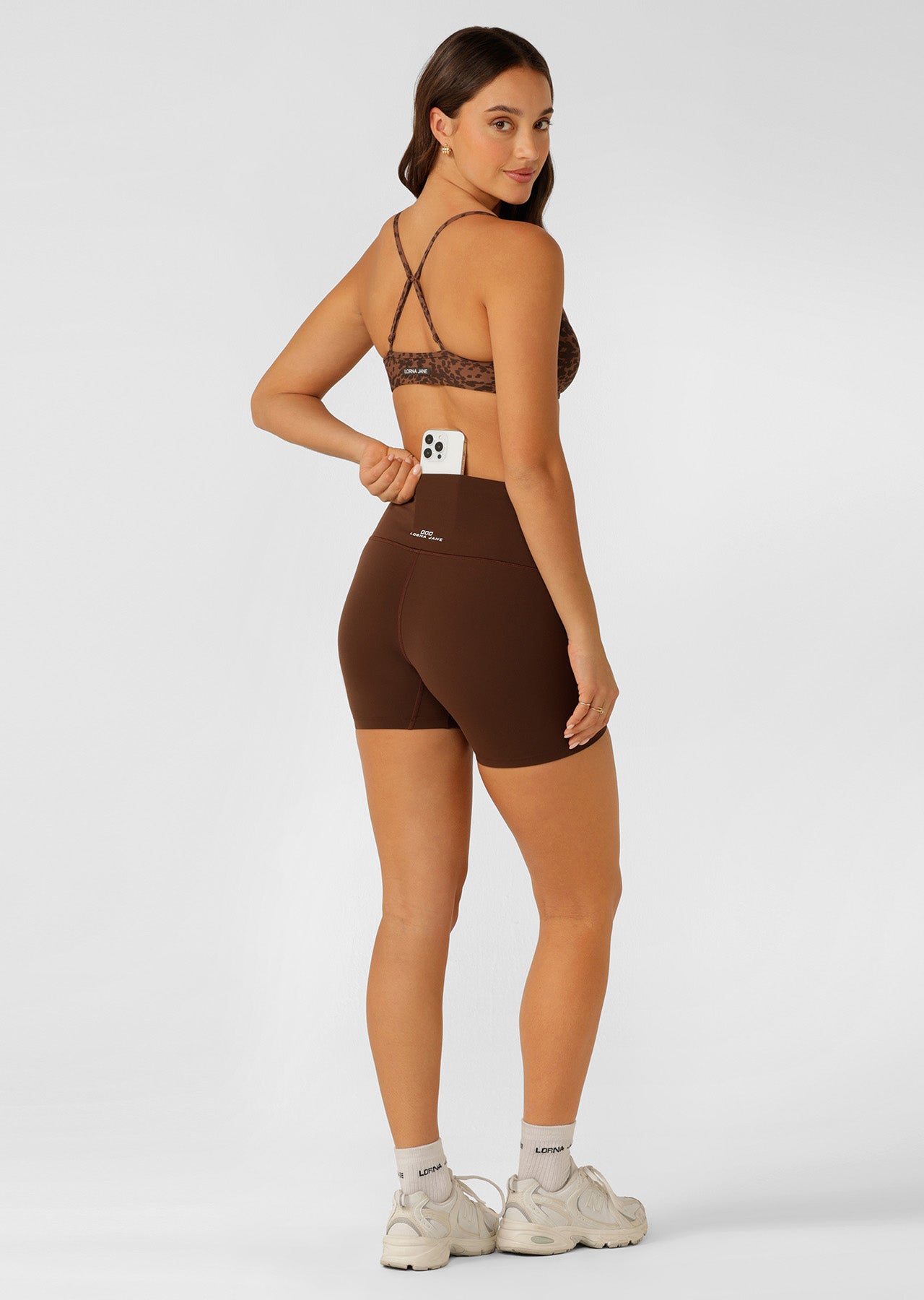 Lorna Jane Liberty 14cm Bike Shorts - Truffle