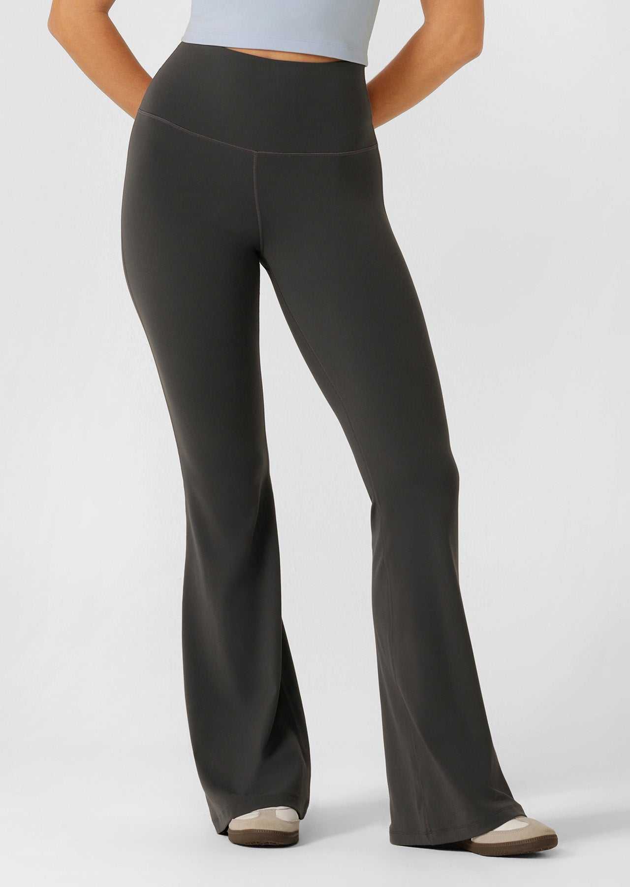 Lorna Jane Liberty Flared Leggings - Titanium