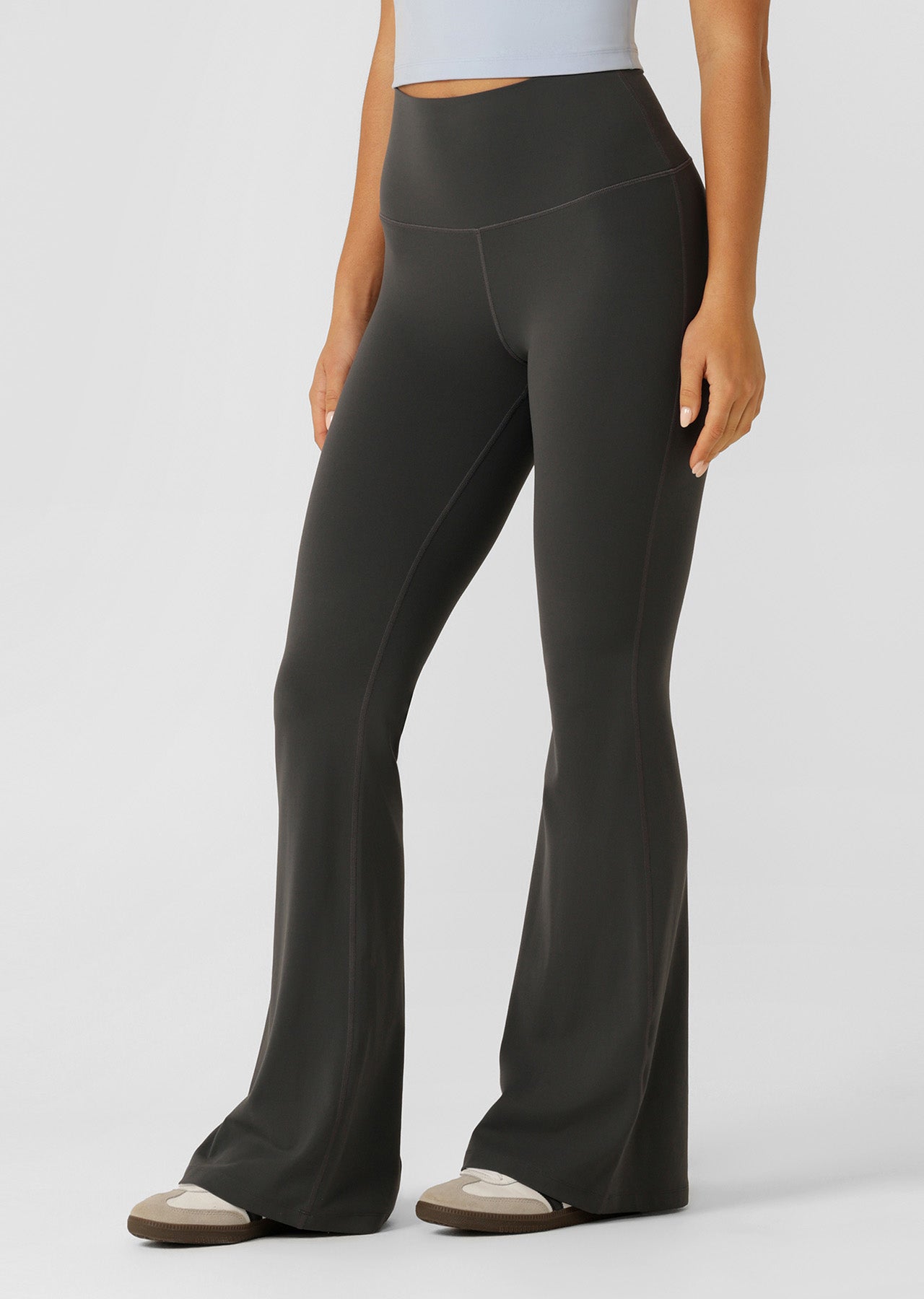 Lorna Jane Liberty Flared Leggings - Titanium
