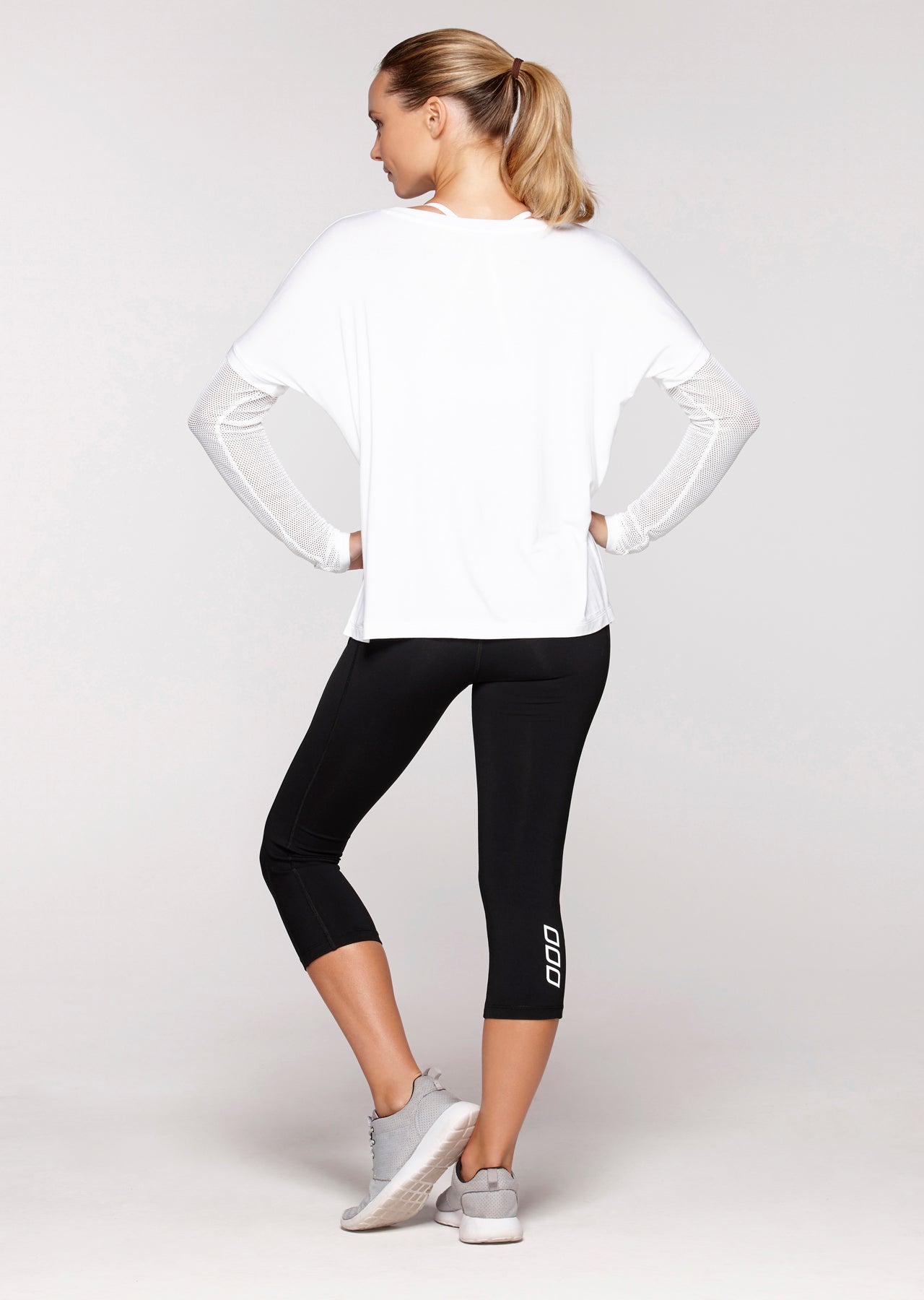 Lorna Jane Boyfriend L/Slv Top - White