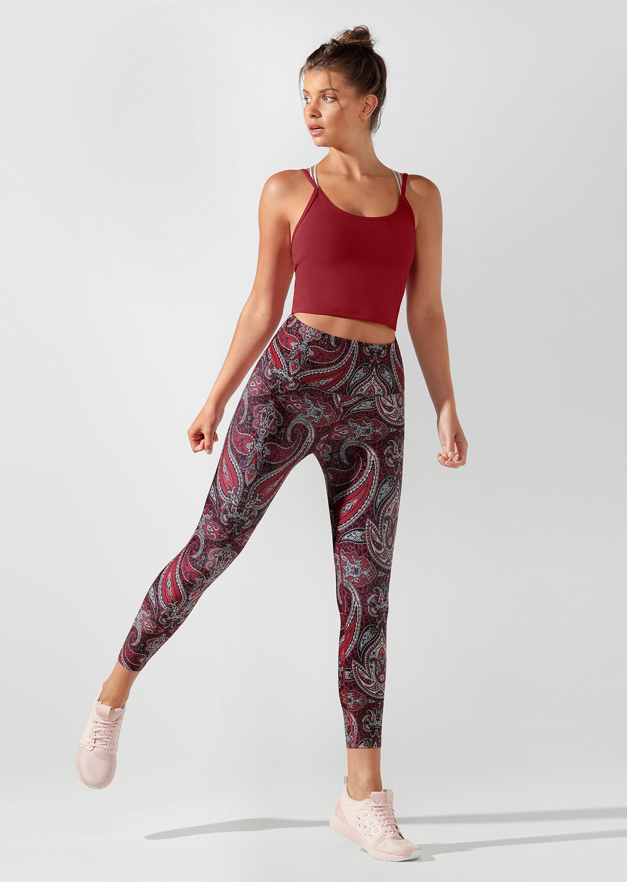 Lorna Jane Cherry Cropped Excel Tank - Cherry