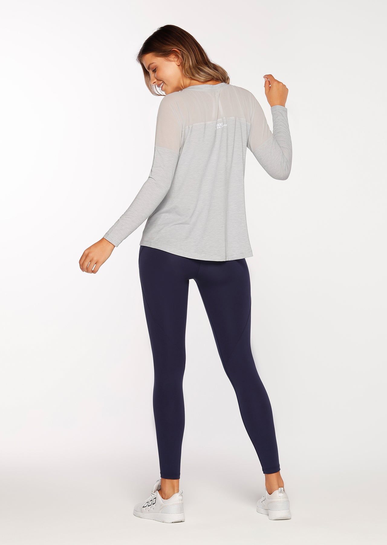 Lorna Jane Cooler Days Active L/Slv Top - Grey Marl