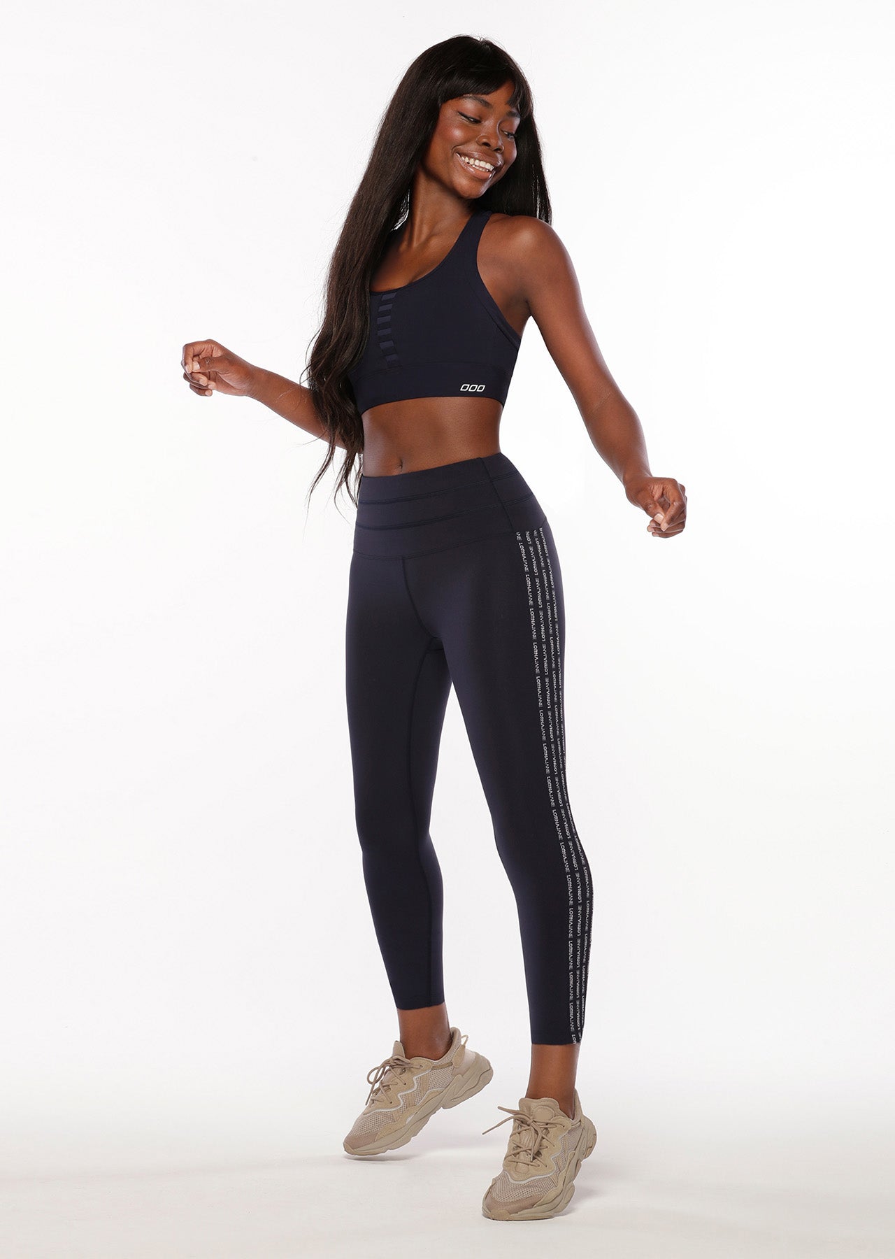 Lorna Jane Core Racer Ankle Biter Leggings - French Navy