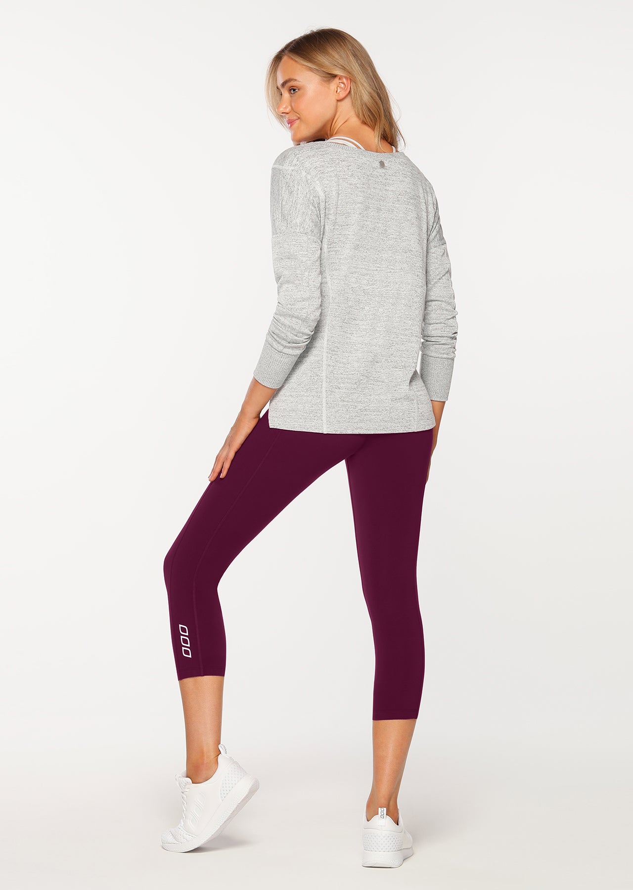 Lorna Jane Darcy L/Slv Top - Snow Grey Marl