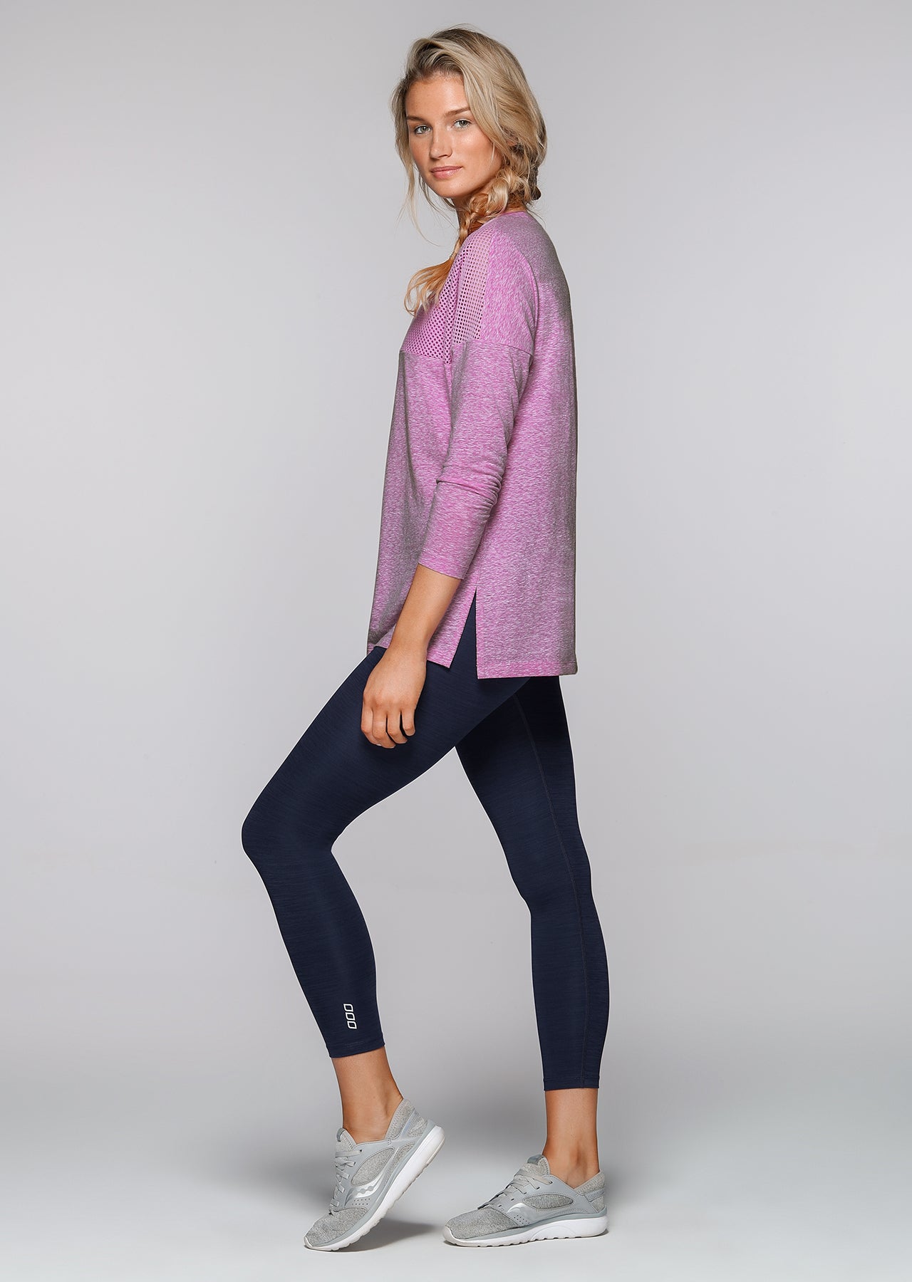 Lorna Jane Easy Wear L/Slv Top - Berrylicious Marl